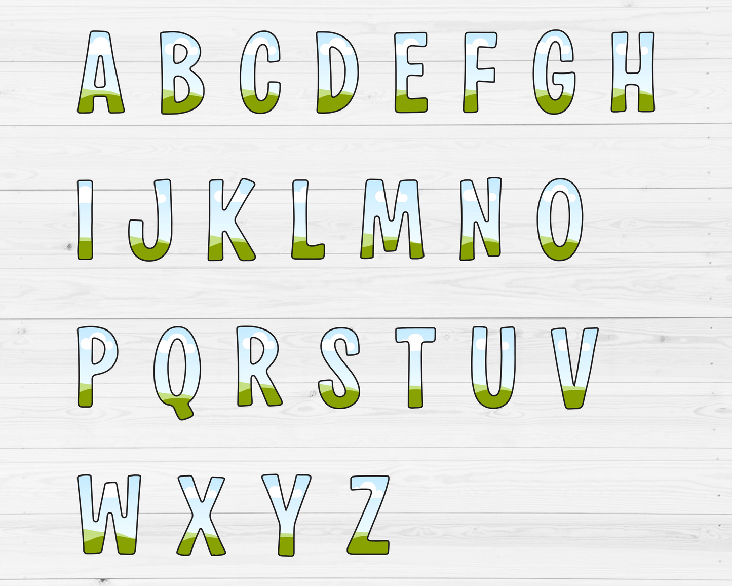 canva letters set template
