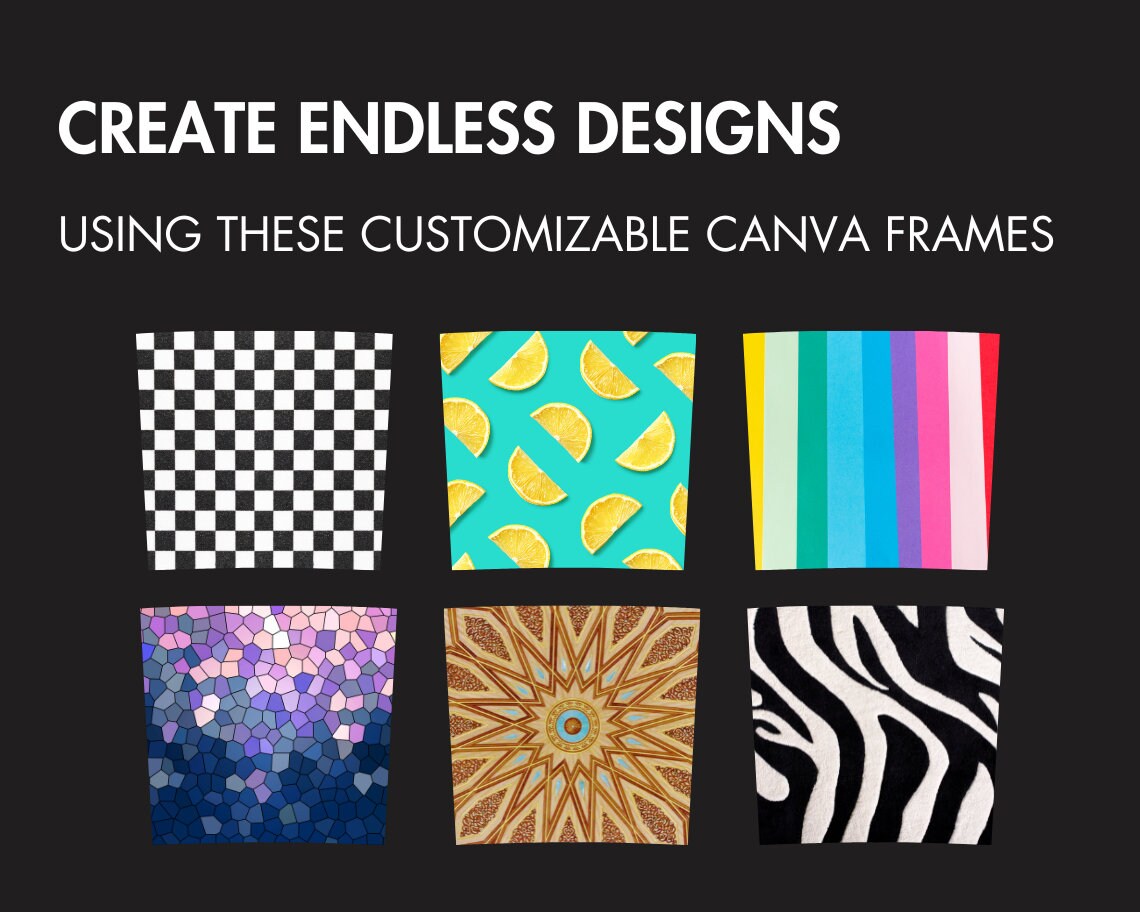 Skinny Tumbler Canva Frames, 20 & 30 OZ Skinny Tumbler Canva Template, Full Tumbler Wrap, Editable Drag Drop Templates, Canva Tumbler Mockup