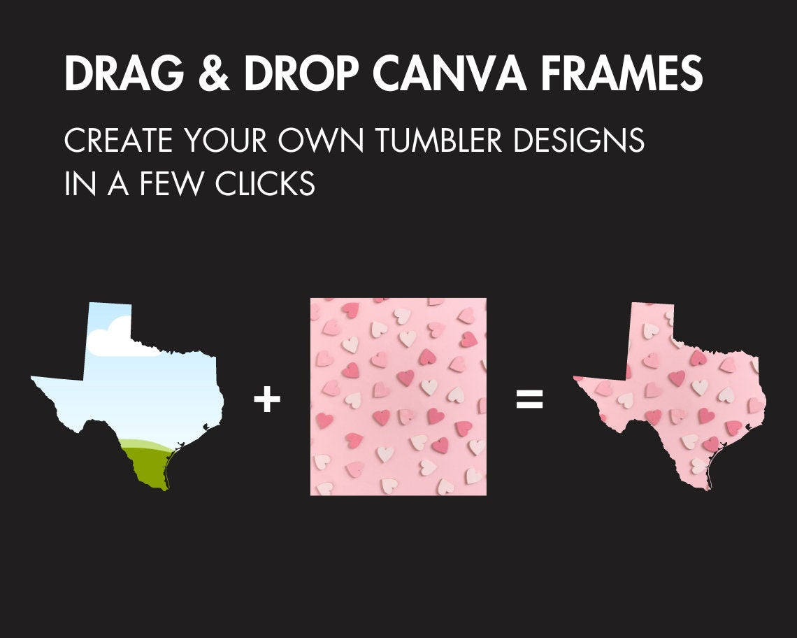 50 USA States Canva Frames, US States Templates, United States Map Canva Frames Bundle, Easy Drag and Drop American States, USA Map Mockup