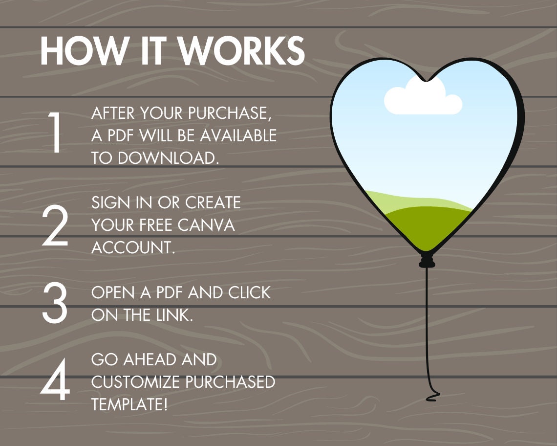 Design Your Own Ballons Canva Frames, Air Ballon Canva Templates, Easy Drag and Drop, Birthday Ballon, Ballon Silhouette, Mouse Ears Balloon