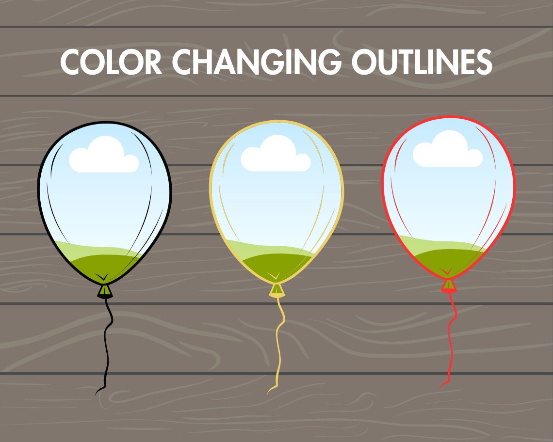 Design Your Own Ballons Canva Frames, Air Ballon Canva Templates, Easy Drag and Drop, Birthday Ballon, Ballon Silhouette, Mouse Ears Balloon