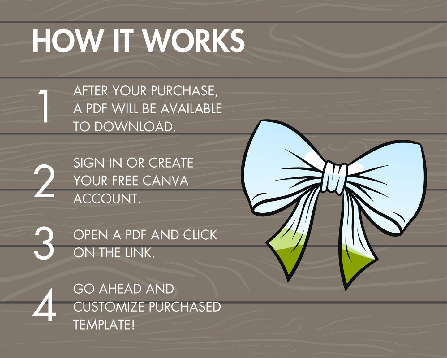 ribbon bow canva frames