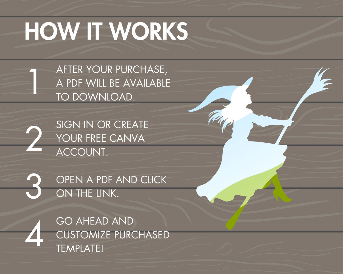 Halloween witch canva frames