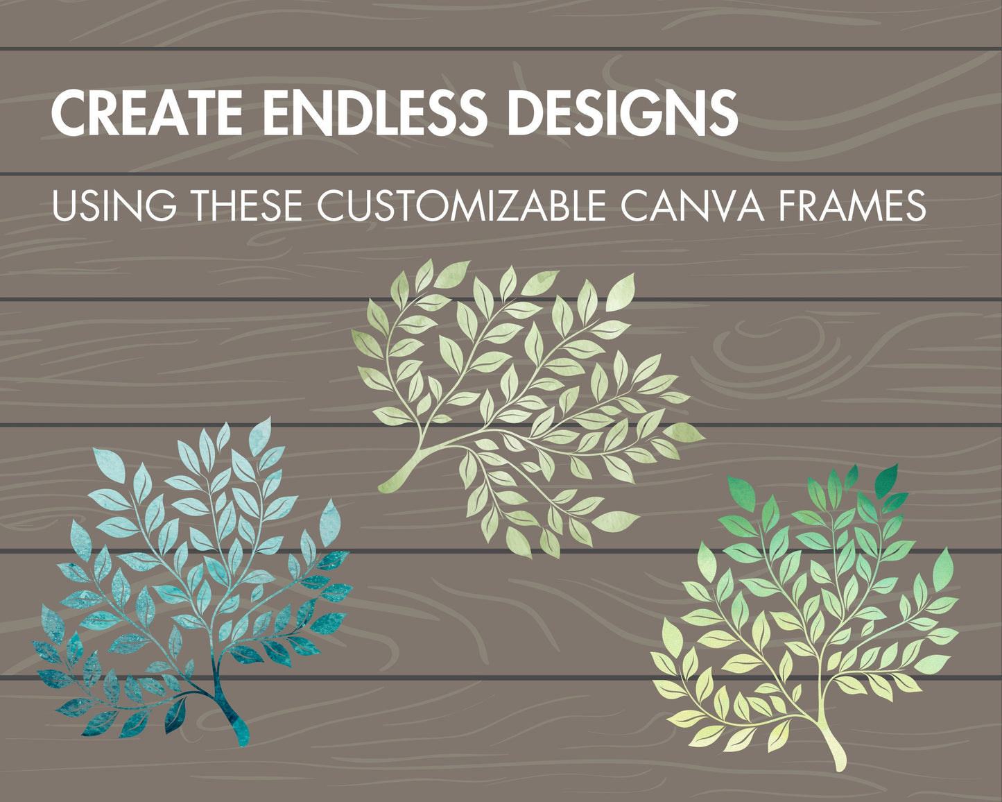 fall leaves canva frames