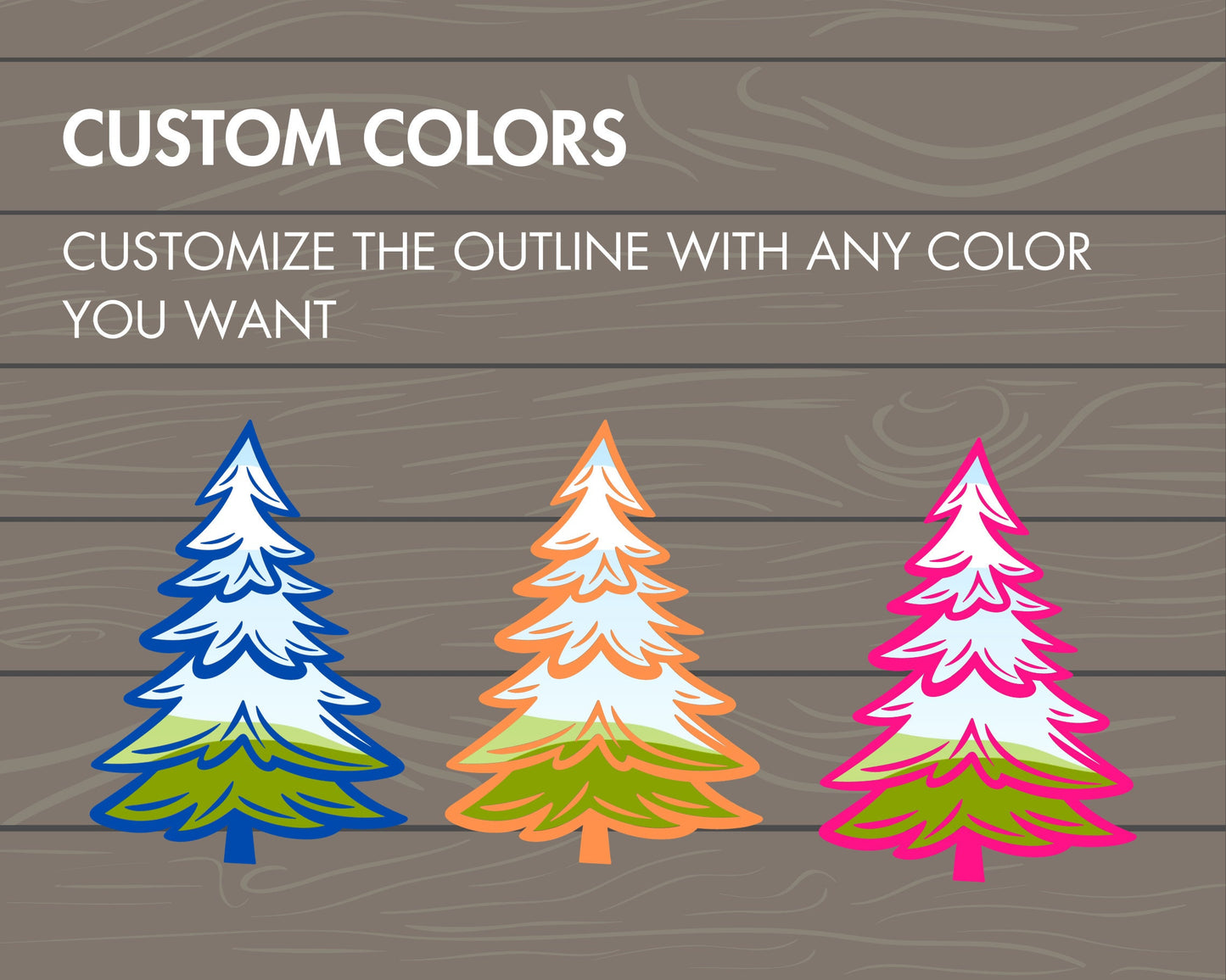 Design Your Own Christmas Trees, Xmas Canva Template, Drag and Drop Photo, Christmas Tree Canva Frames Bundle, Christmas Clipart, Silhouette