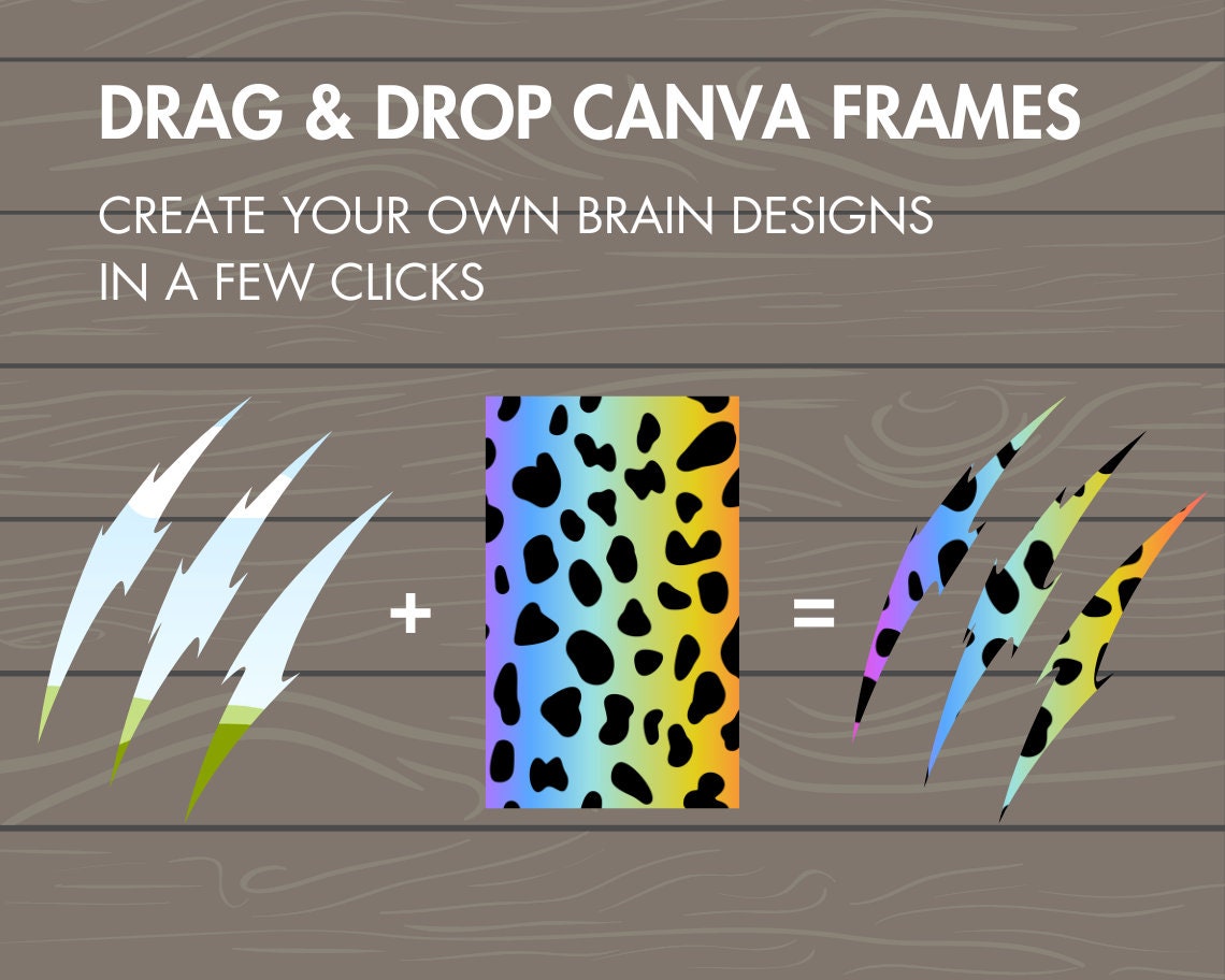 Design Your Own Claw Scratch Canva Frames, Claw Mark Canva Templates, Drag and Drop, Editable Animal Paw Scratches, Scratches Clip Art