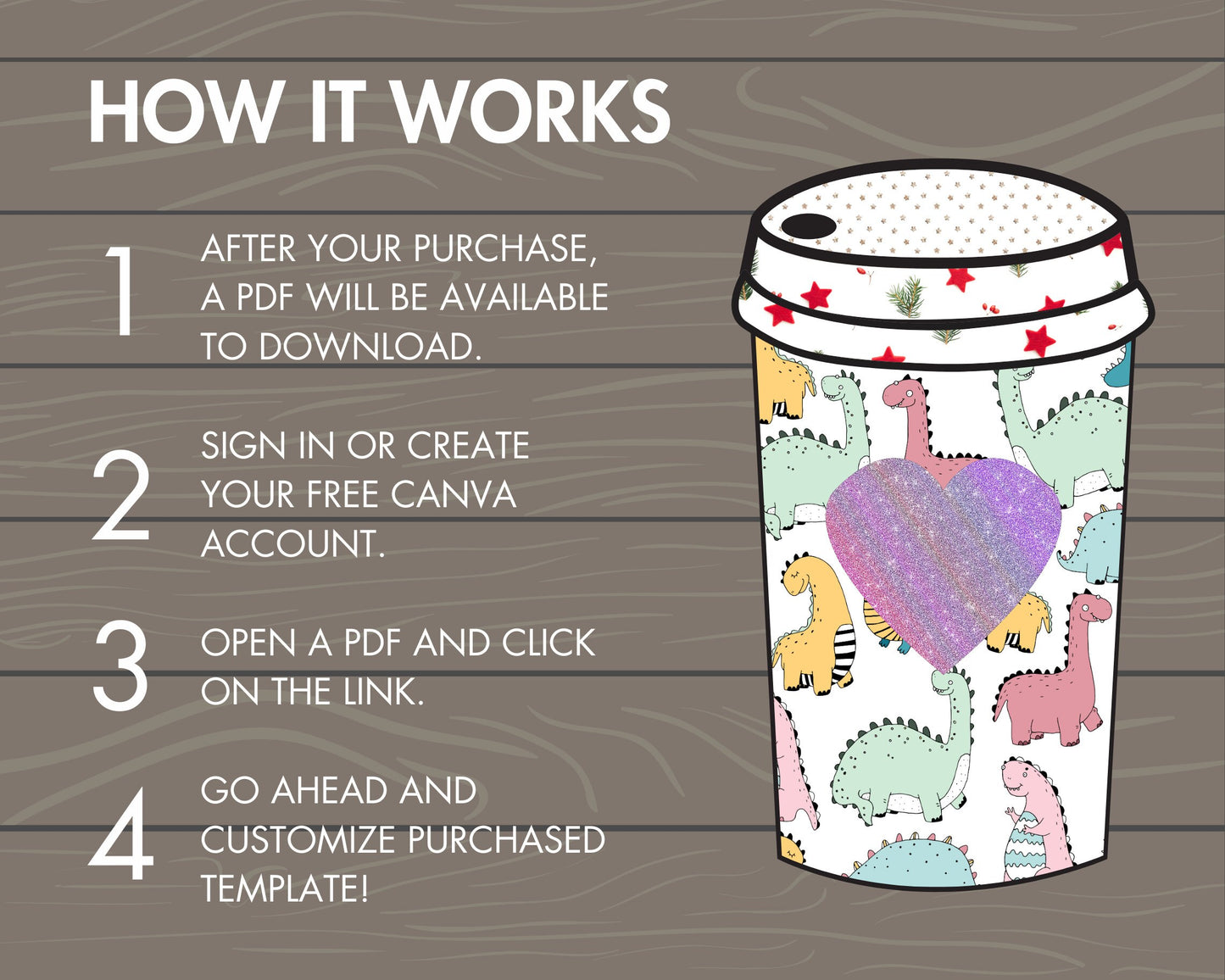 Design Your Own Coffee Cold Cups on Canva, Coffee Cup Canva Template, Easy Drag and Drop, Multi-Layer Canva Frames Bundle, Coffee Lover PNG