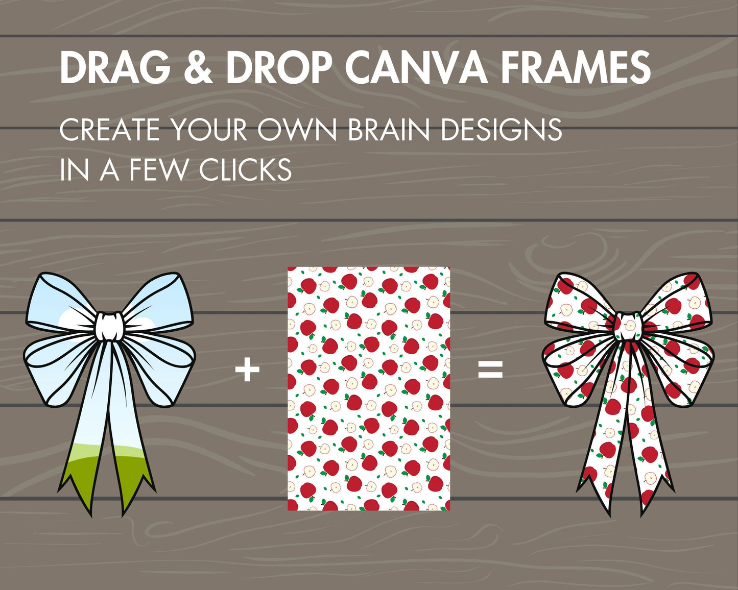 ribbon bow canva frames