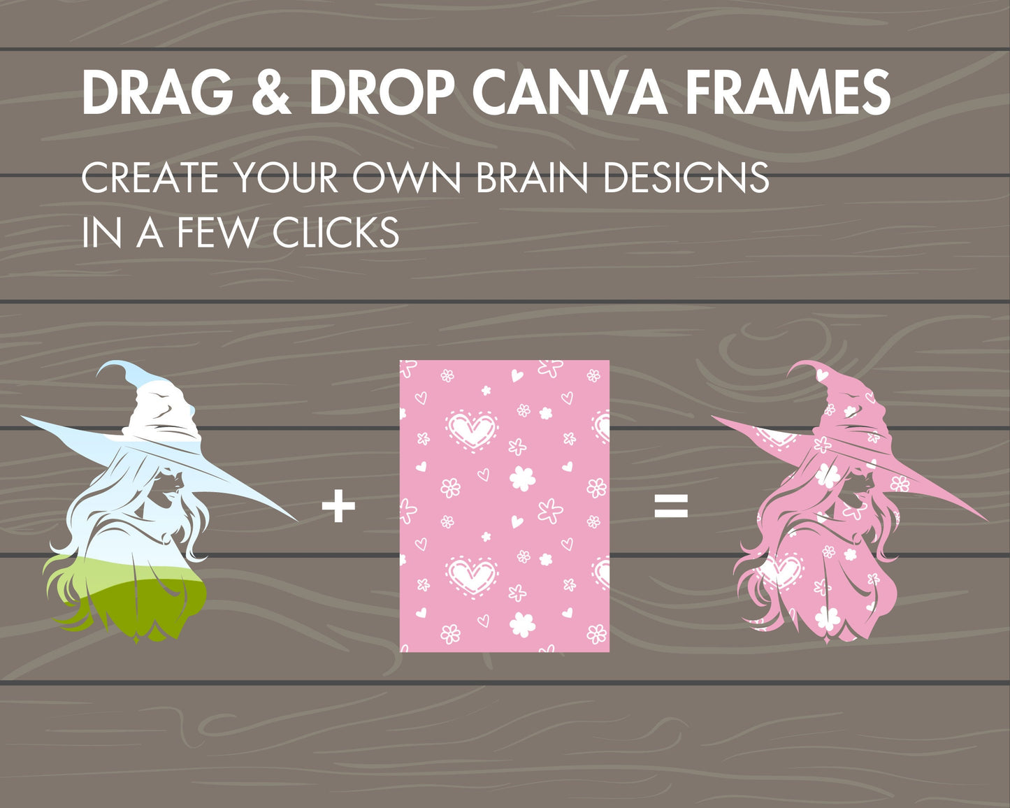 Halloween witch canva frames