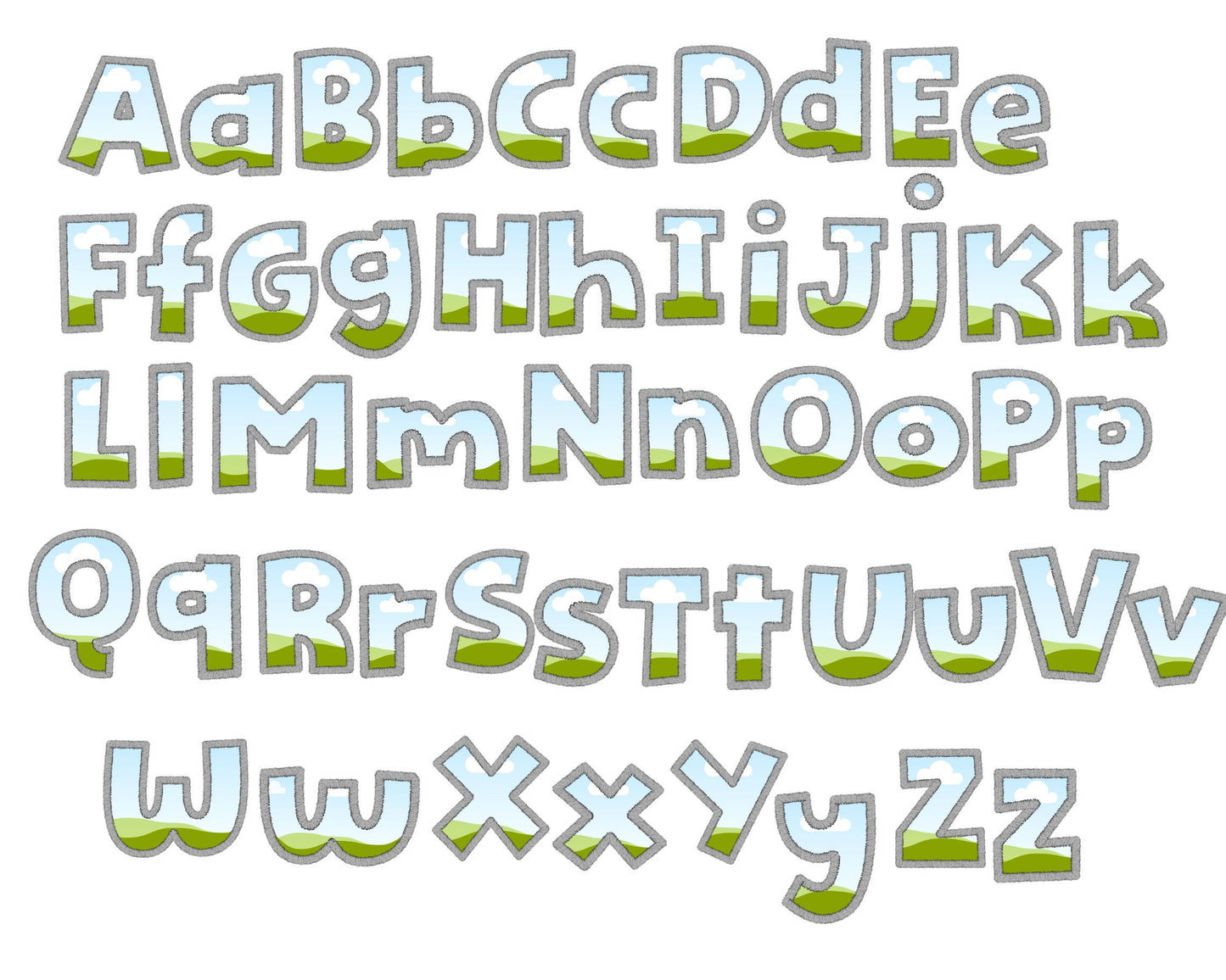 Digital Stitch Canva Letters PNG, Faux Embroidery Applique DIY Letters , Canva Frames Bundle, Easy Drag and Drop, Duotone Canva Alphabet