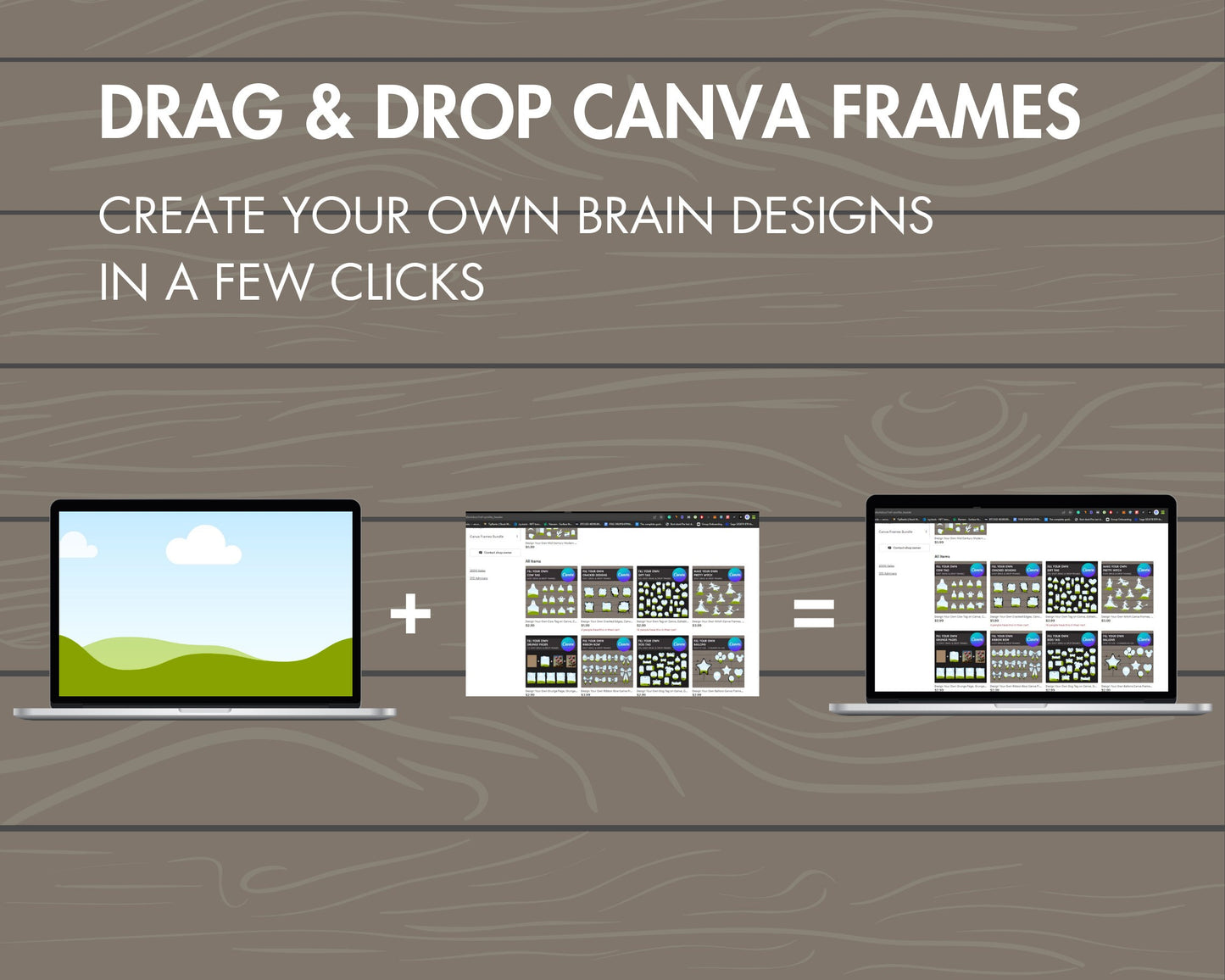 Device Mockup Bundle, Canva, Canva Phone Template, Editable Laptop Mockup, Canva Frames Bundle, Digital Product Mockup Set, Drag and Drop