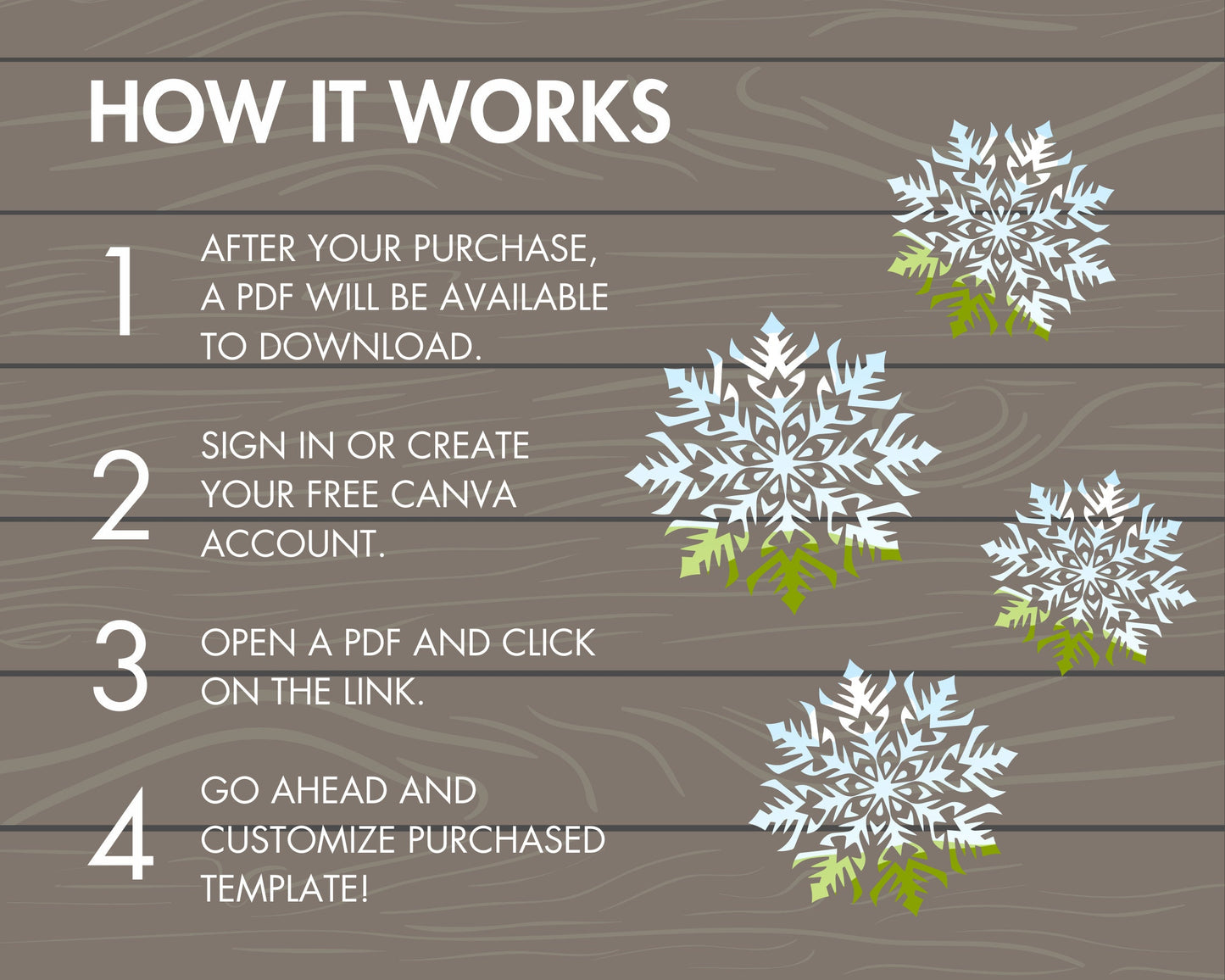 Christmas Snowflakes Canva Frames