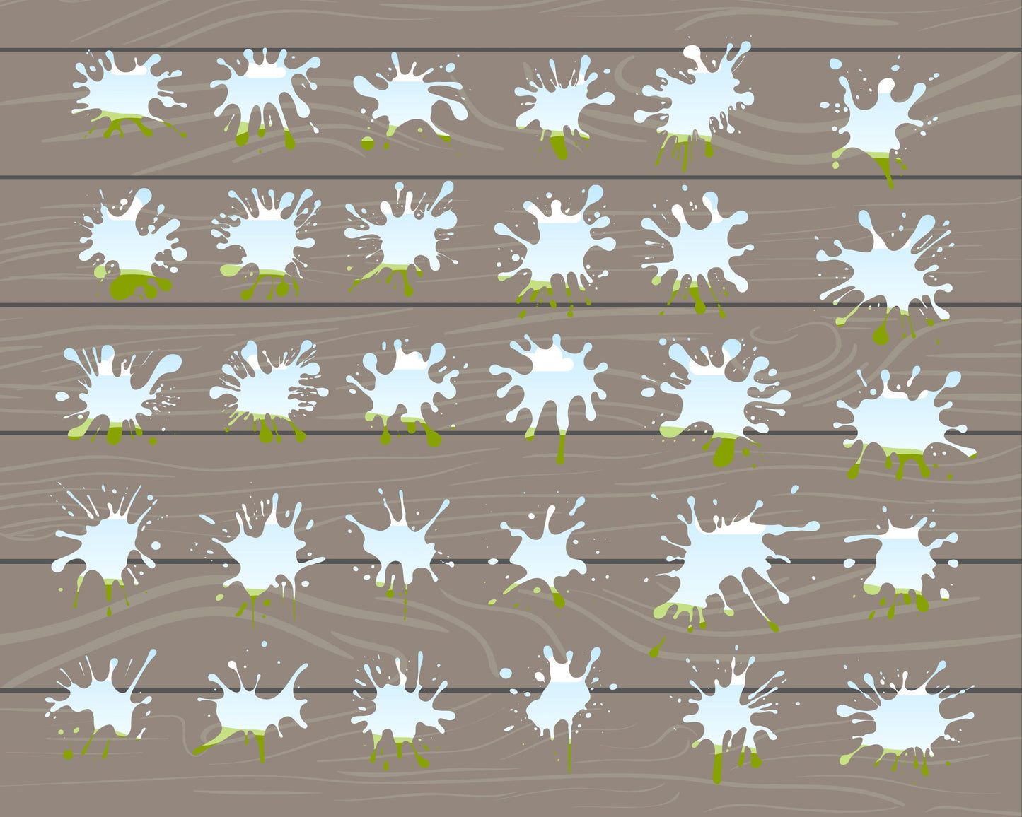 Design Your Own Paint Splatter Canva Frames, Paint Splats Canva Template, Paint Spots, Drag and Drop Photo, Paint Splash Clipart, Silhouette