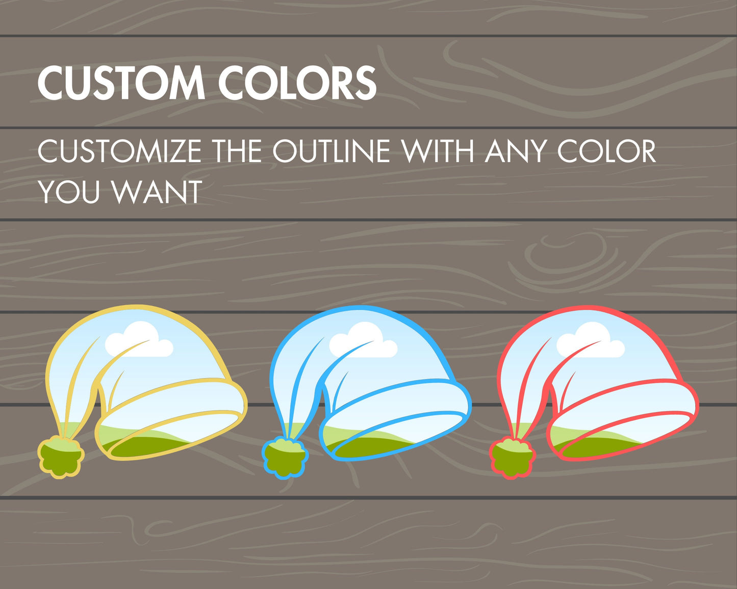 Design Your Own Christmas Hats, Xmas Canva Templates, Santa Hat Canva Frames Bundle, Drag and Drop PNG, Holiday Winter Hat Silhouette, DIY