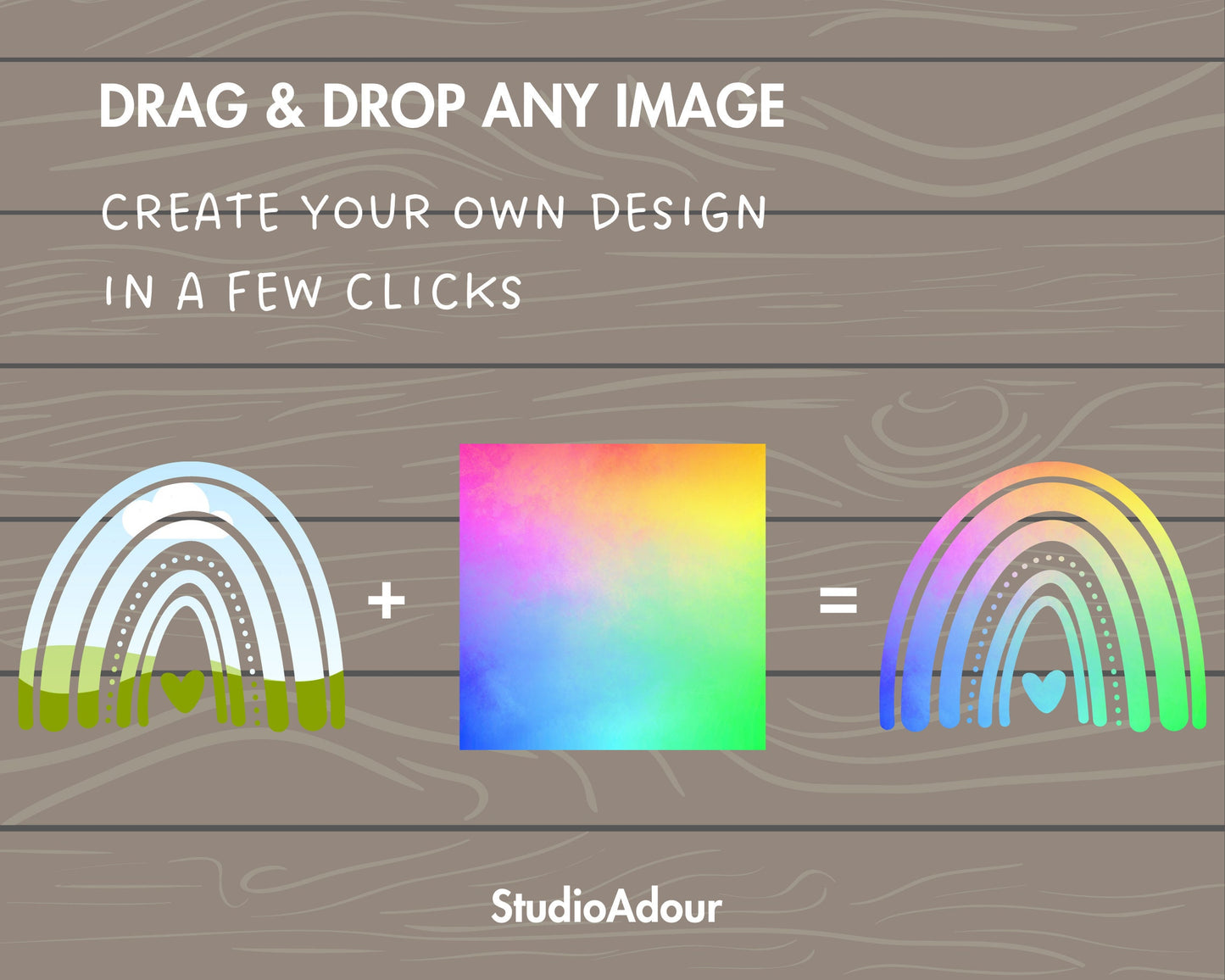 Design Your Own Boho Rainbow on Canva, Rainbow Canva Template, Editable Rainbow, Drag and Drop Photo, Baby Shower, Cute Rainbow Designs