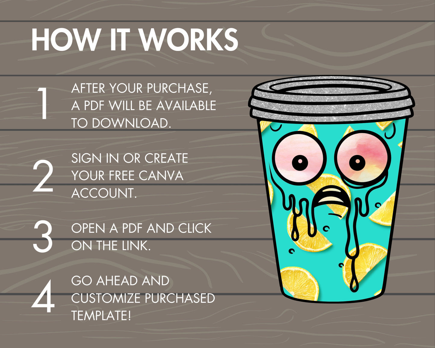 Design Your Own Coffee Cold Cups on Canva, Coffee Lover Canva Template, Drag and Drop, Coffee Canva Frames Bundle, Hot Cup, Starbucks Cup