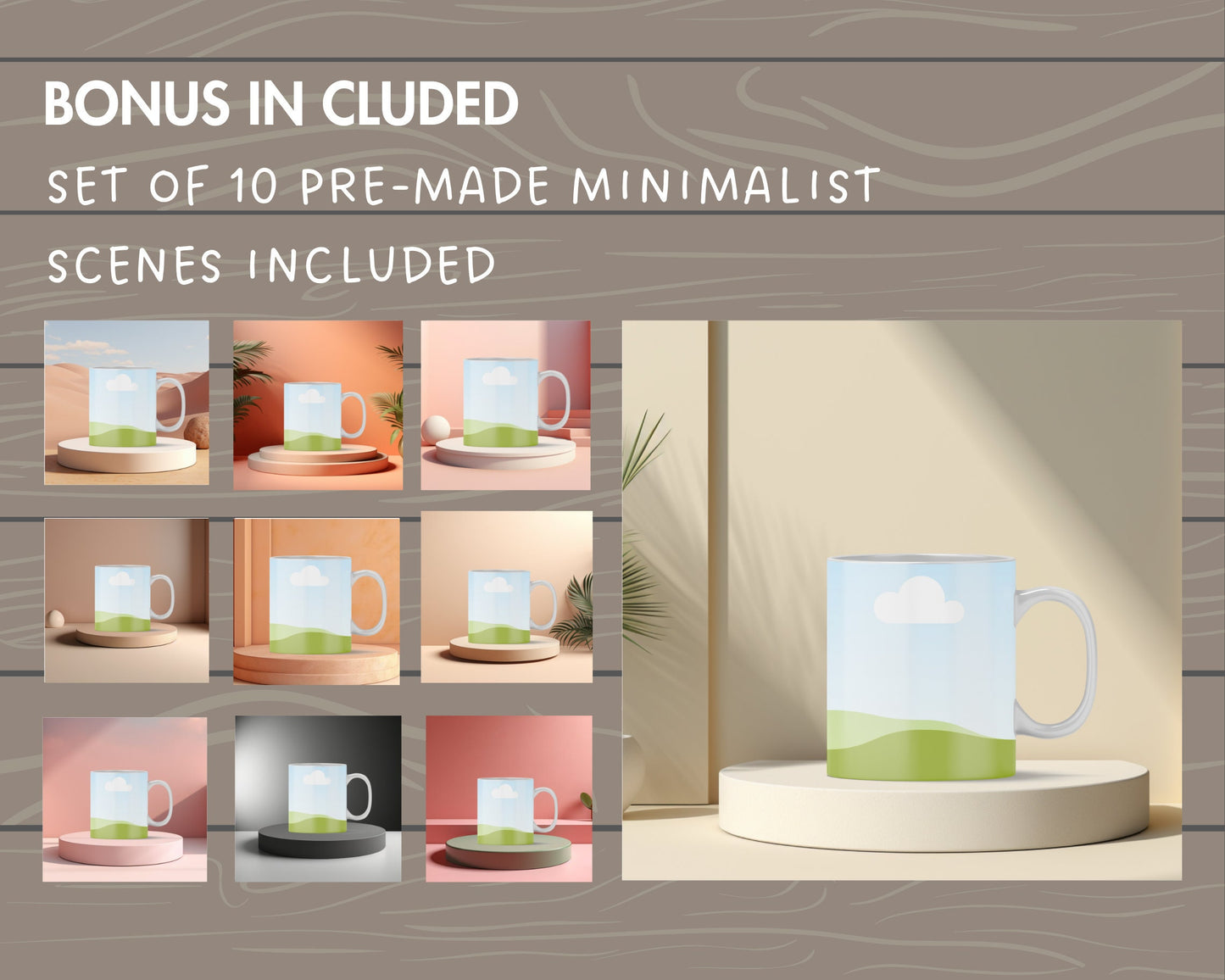 11oz Mug Canva Mockup, Drag and Drop Mockup, Coffee Mug Mockup, Mug Canva Template, Canva Frame, Add Your Own Background, Sublimation Mug
