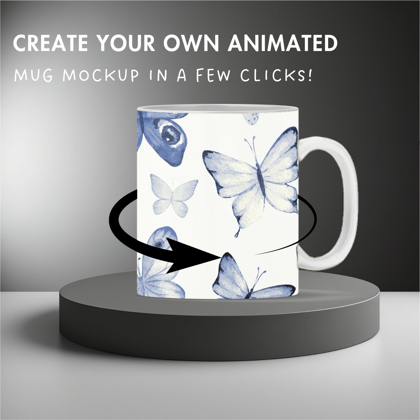 Rotating Mug Mockup, Animated Mug Canva Template, Rotating Mug Canva Mockup, Drag and Drop, 11Oz, 12Oz, 15Oz Mug, Mug 180 Degree Rotation