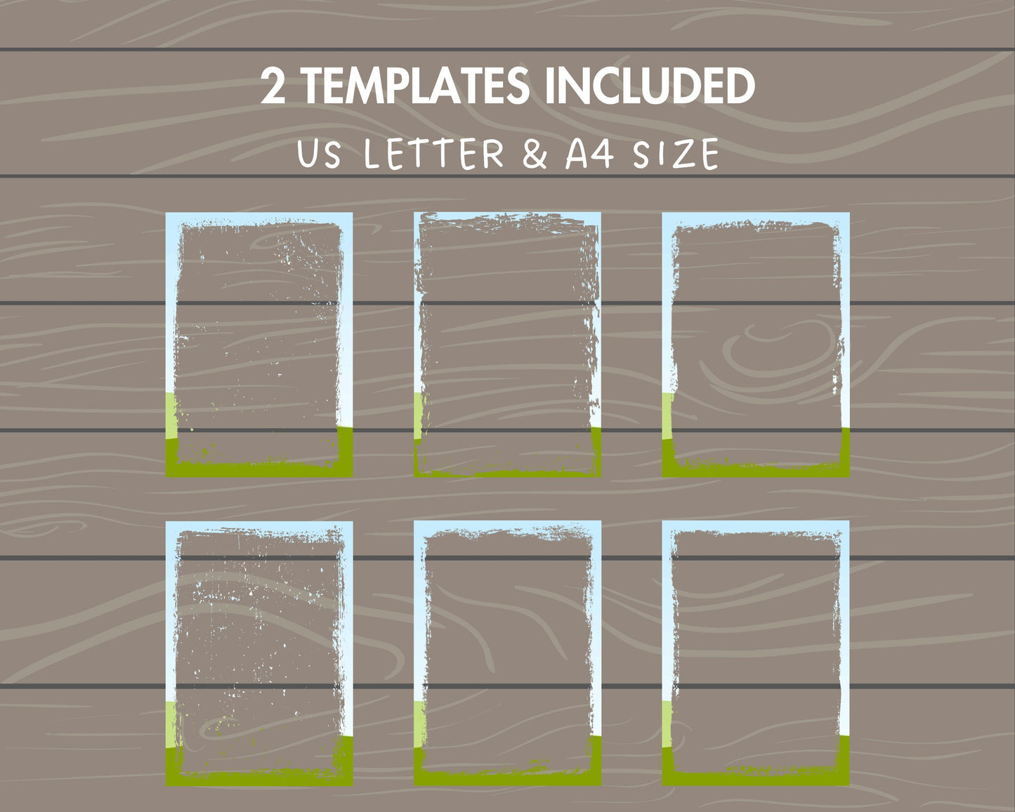 Design Your Own Grunge Edge Canva Frames, Grunge Border Canva Templates, Easy Drag and Drop, Weathered Border, Editable Aged Photo Frames
