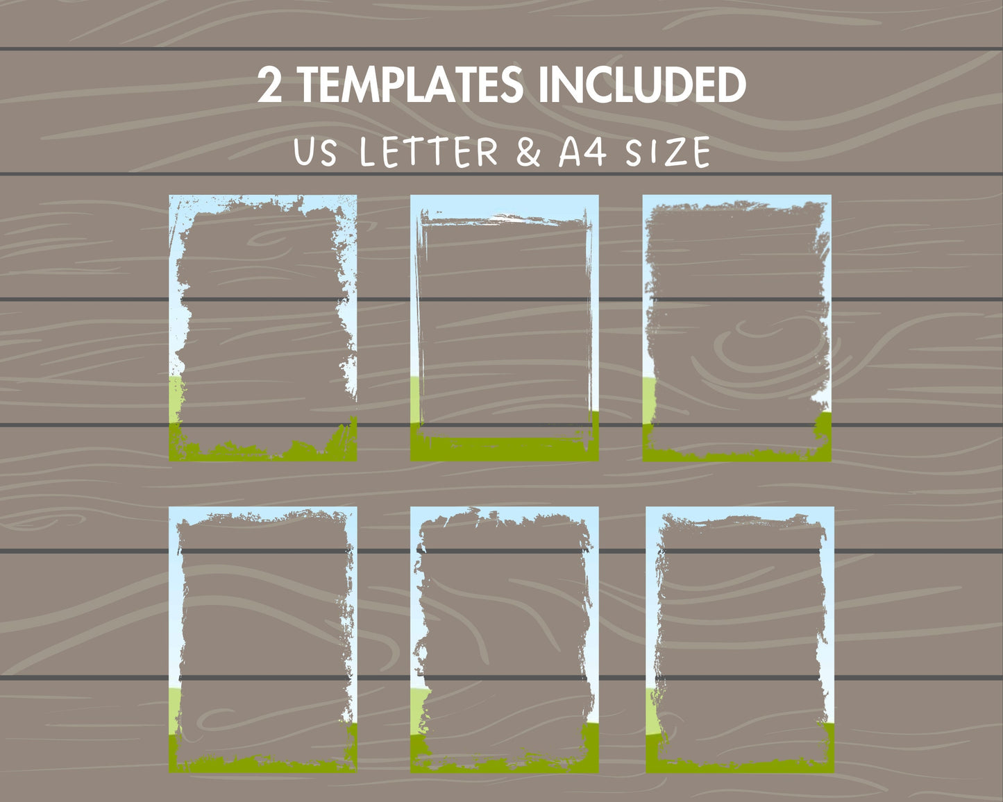 Design Your Own Grunge Edge Canva Frames, Grunge Border Canva Templates, Easy Drag and Drop, Weathered Border, Editable Aged Photo Frames