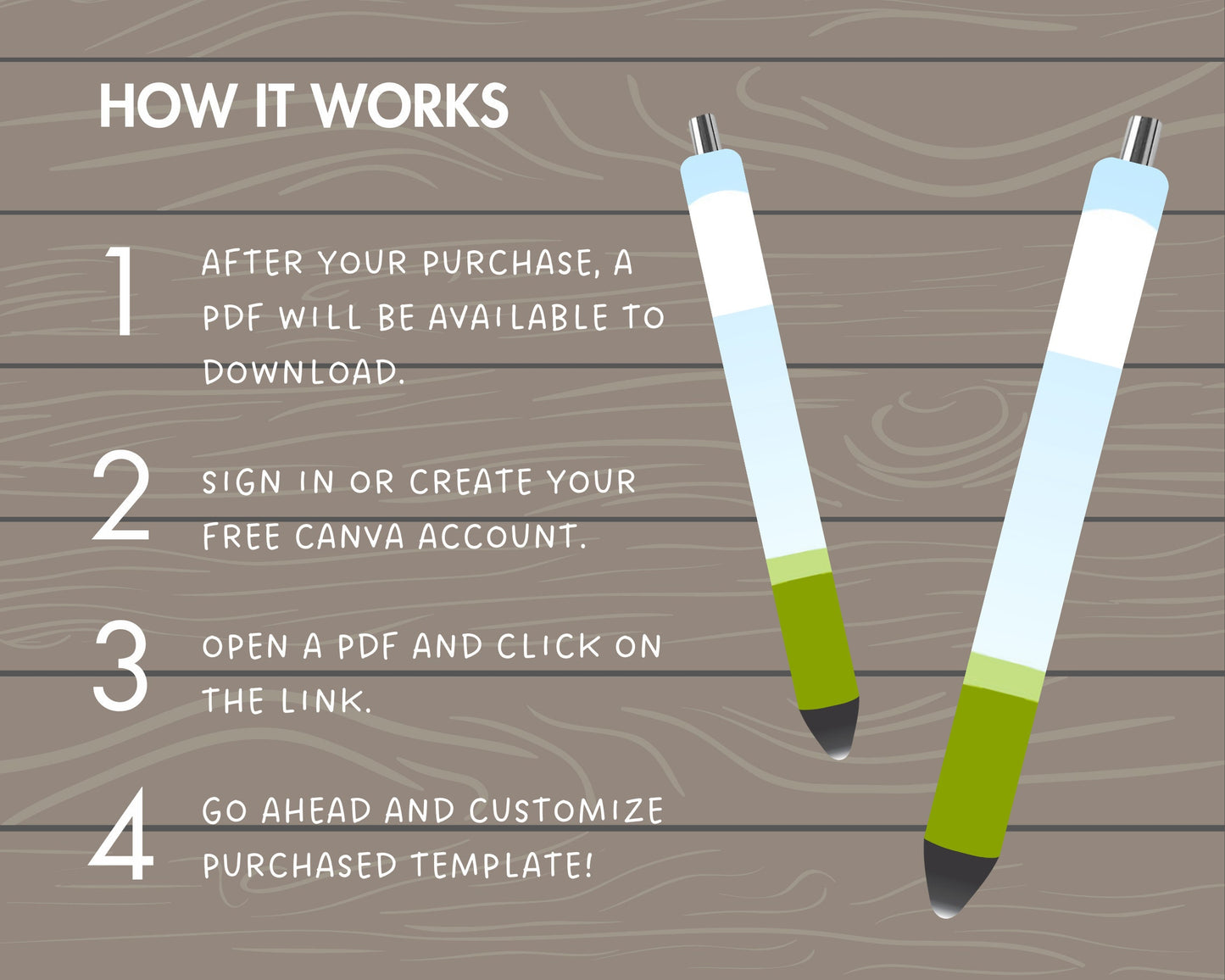 Epoxy Pen Canva Mockup, Pen Wrap Canva Template 1.5x4.75, Drag and Drop Pen Mockup, Sublimation Pen Mockup, Editable Pen Canva Template