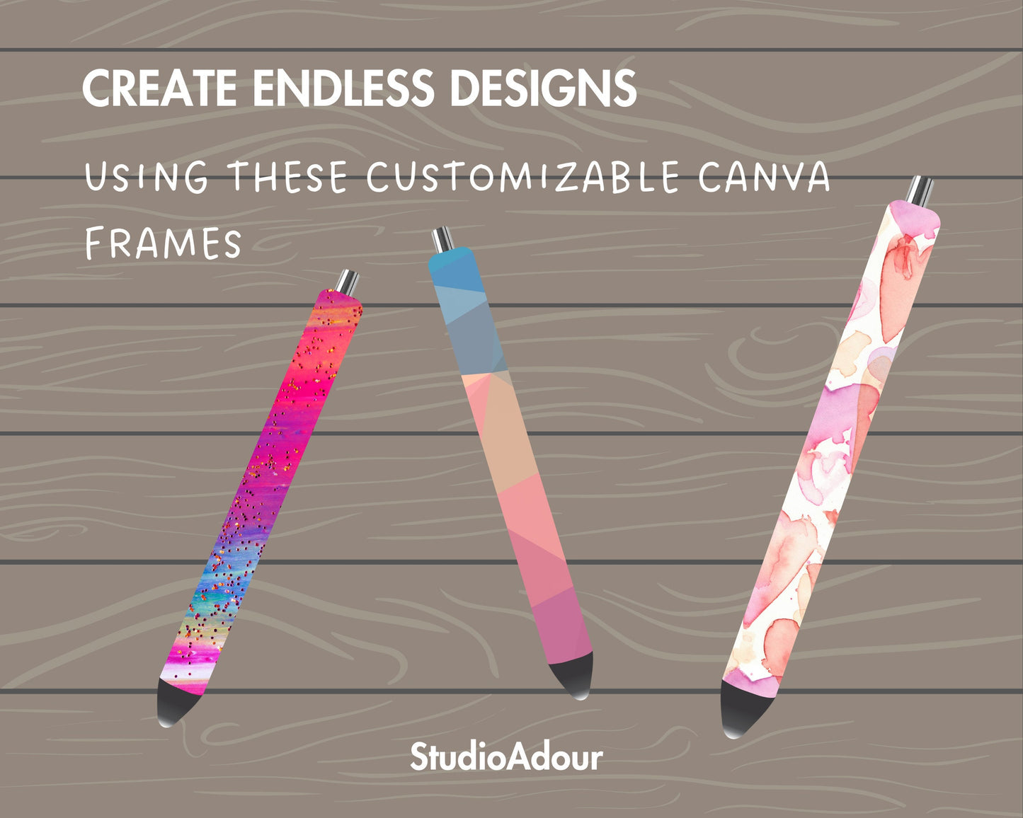 Epoxy Pen Canva Mockup, Pen Wrap Canva Template 1.5x4.75, Drag and Drop Pen Mockup, Sublimation Pen Mockup, Editable Pen Canva Template