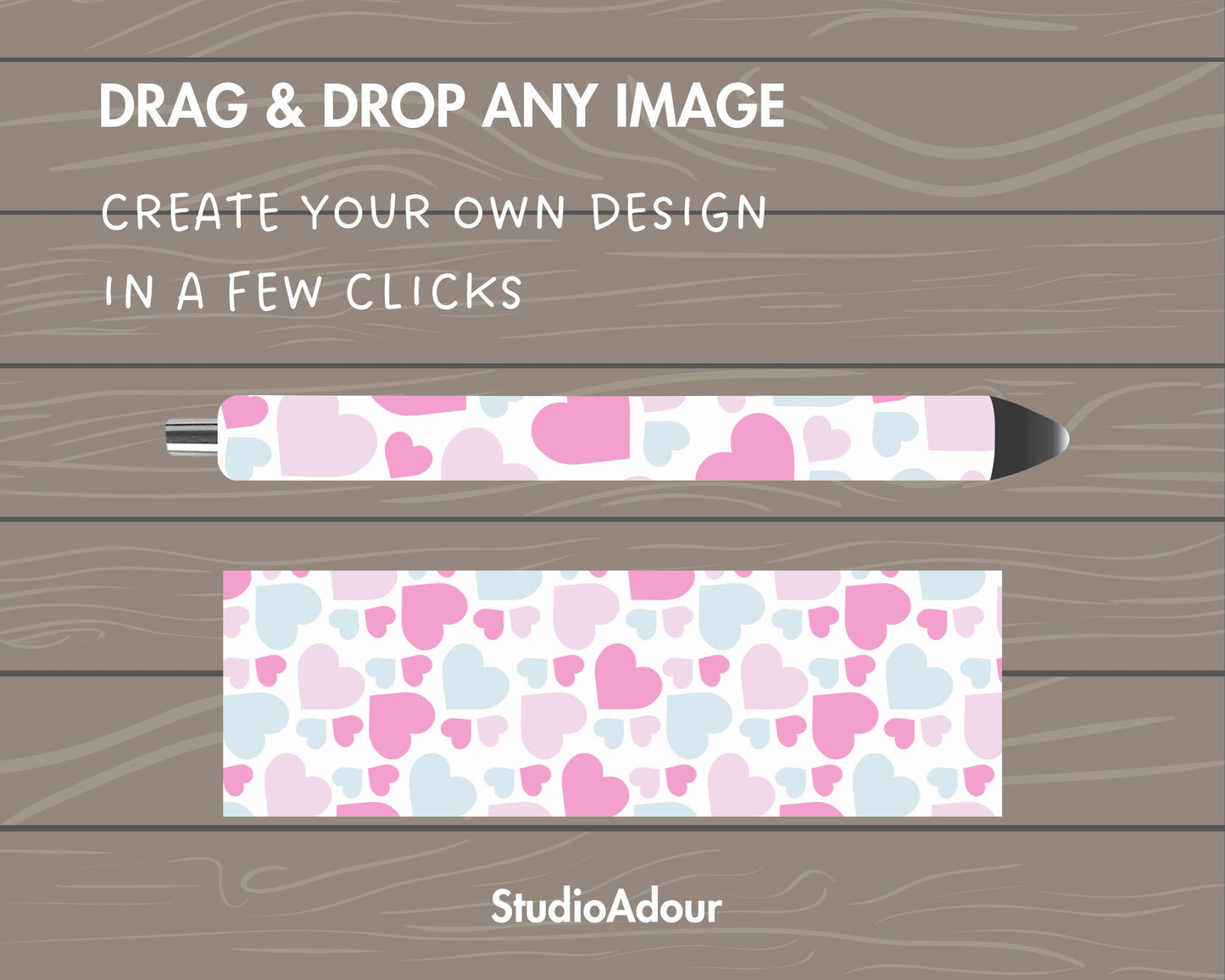 Epoxy Pen Canva Mockup, Pen Wrap Canva Template 1.5x4.75, Drag and Drop Pen Mockup, Sublimation Pen Mockup, Editable Pen Canva Template