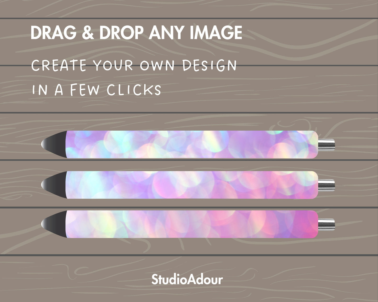 Full Wrap Small Pen Mockup, Epoxy Pen Canva Mockup, Easy Drag and Drop, Editable Pen Canva Template, Sublimation Pen Mockup, Seamless Design