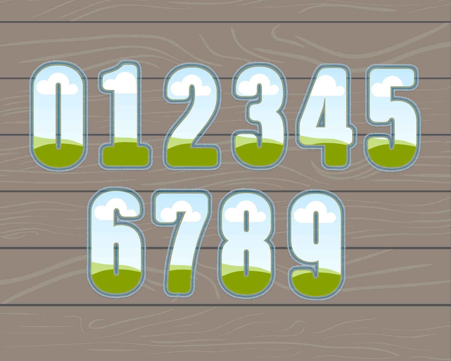 Digital Stitch Letters and Numbers, Faux Embroidery Applique Alphabet, Drag and Drop Photo, DIY Letters Canva Frame, Duotone Canva Letters