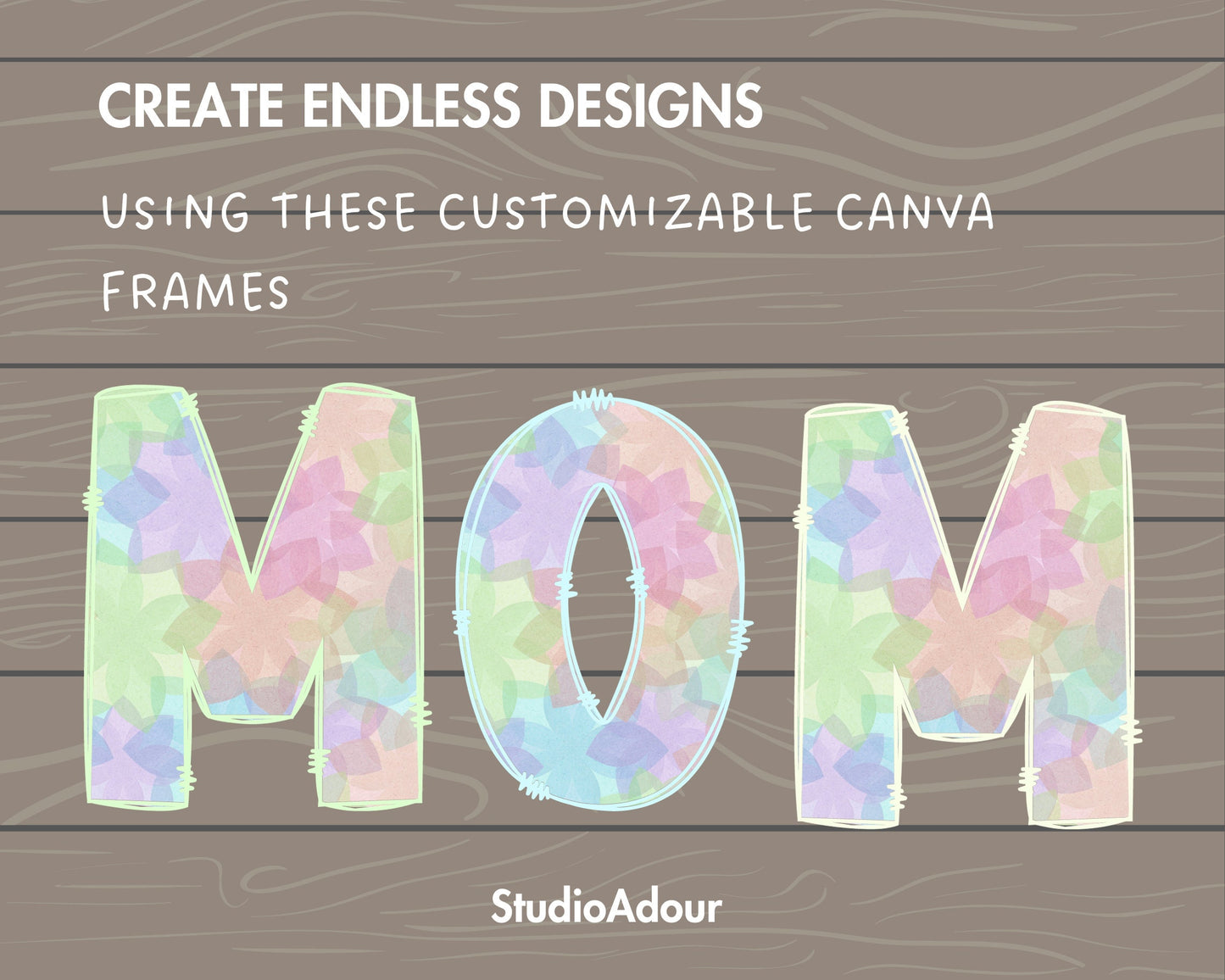 Design Your Own Uppercase Doodle Letters on Canva, Uppercase Doodle Letters Canva Template, Drag and Drop, Editable Canva Doodle Alphabet