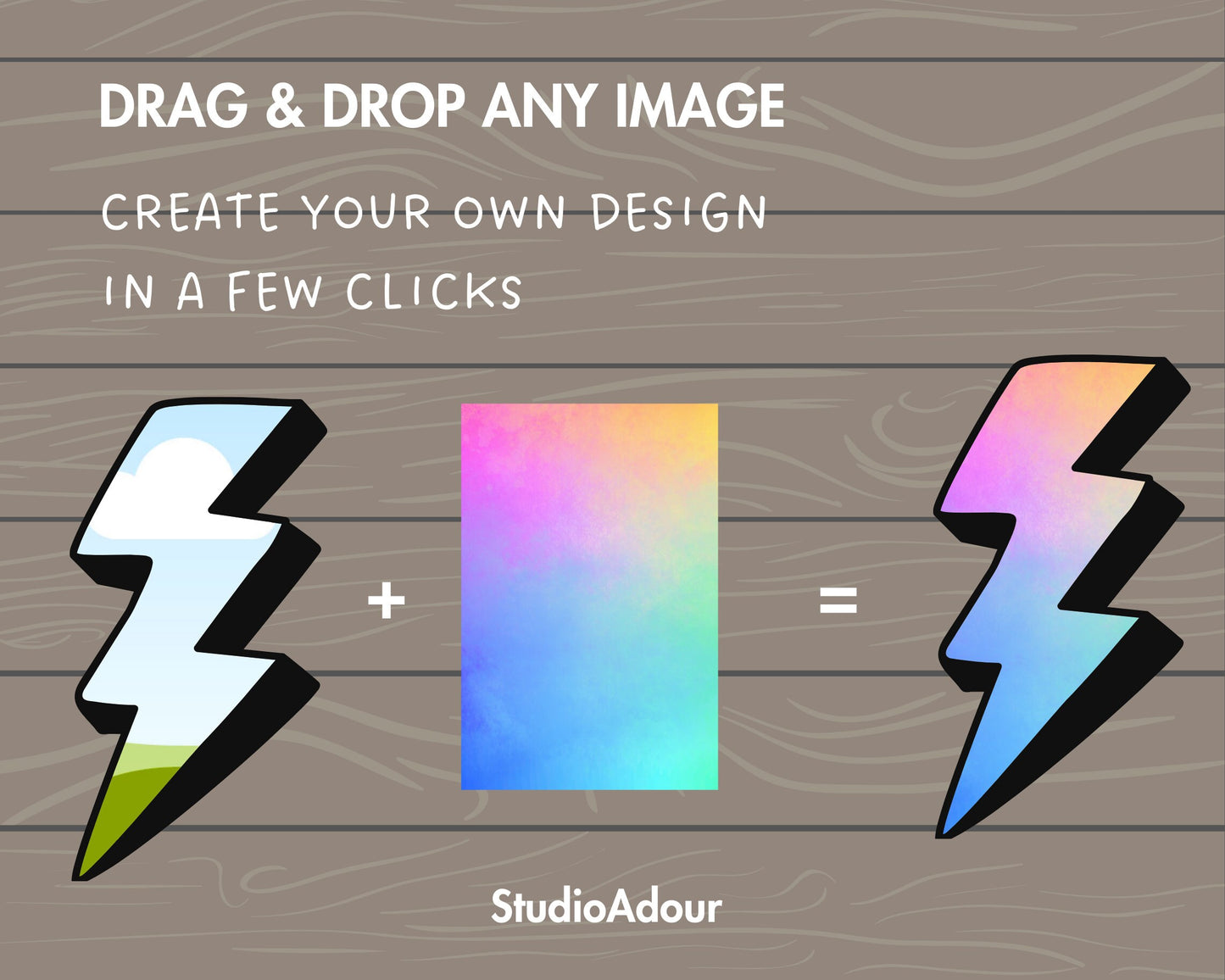 Design Your Own Lightning Bolt Canva Frames, Thunder Canva Template, Drag and Drop Photo, Editable Lightning PNG, Canva Frames Bundle