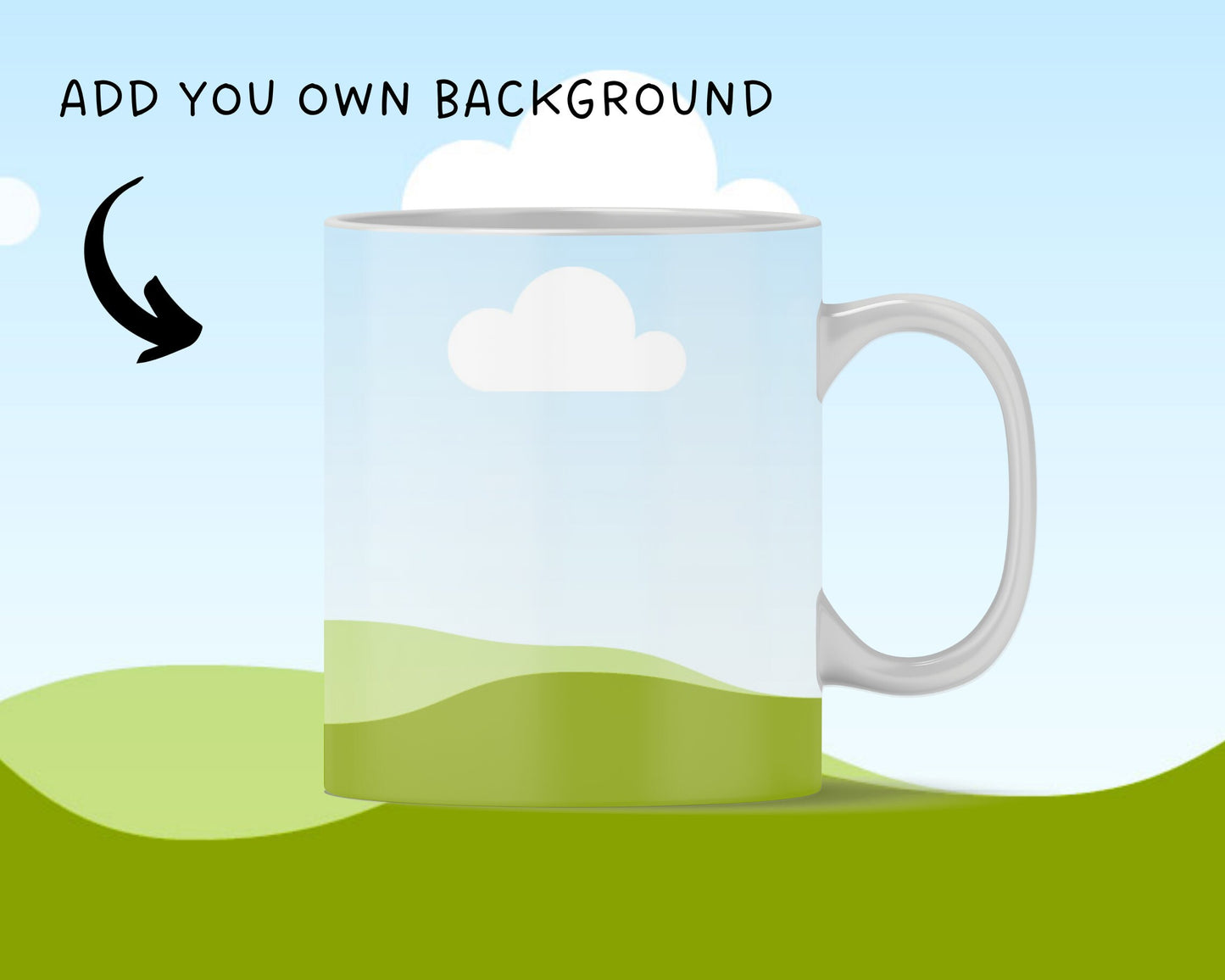 11oz Mug Canva Mockup, Drag and Drop Mockup, Coffee Mug Mockup, Mug Canva Template, Canva Frame, Add Your Own Background, Sublimation Mug