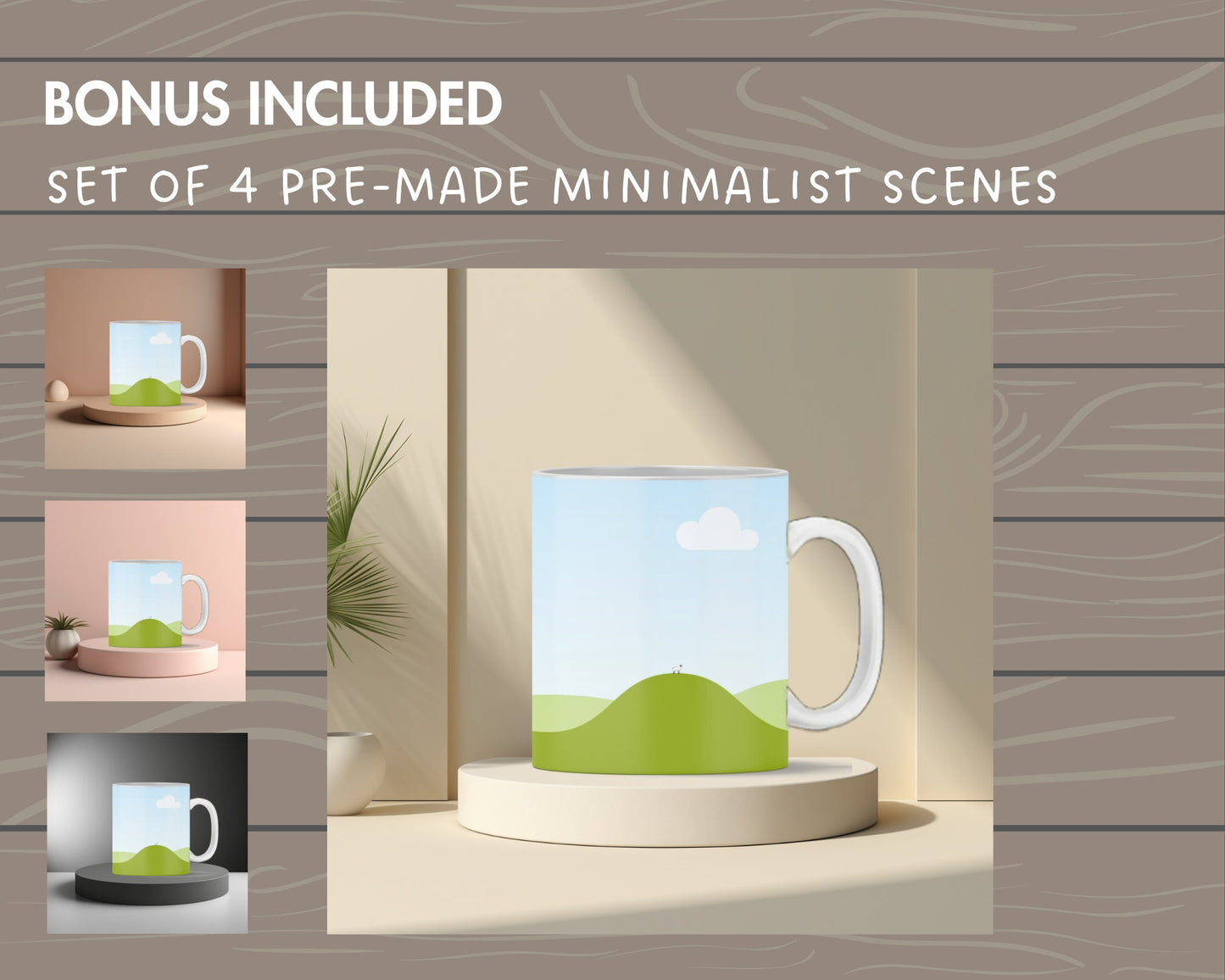 Rotating Mug Mockup, Animated Mug Canva Template, Rotating Mug Canva Mockup, Drag and Drop, 11Oz, 12Oz, 15Oz Mug, Mug 180 Degree Rotation