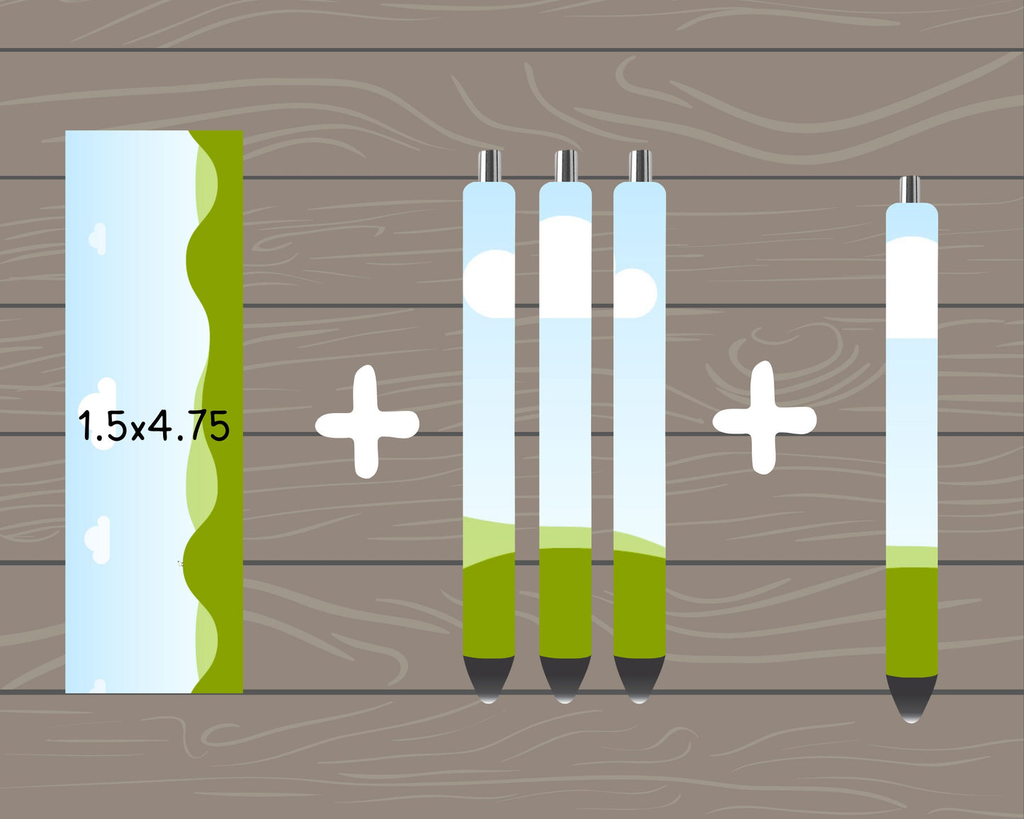 Small Pen Bundle, 1.5 x 4.75 Full Pen Wrap, Epoxy Pen Canva Mockup, Editable Pen Template, Drag and Drop, DIY Sublimation Pen, Canva Frames