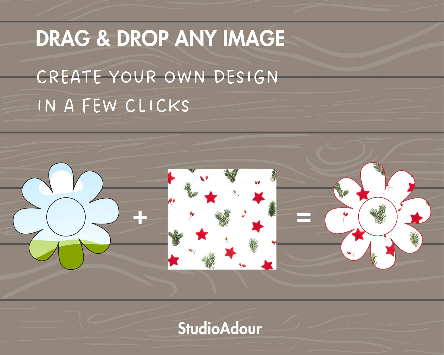 Design Your Own Daisy Flower, Simple Flower Canva Template, Easy Drag and Drop, Canva Frames Bundle, Flower Shapes, Daisy Silhouette