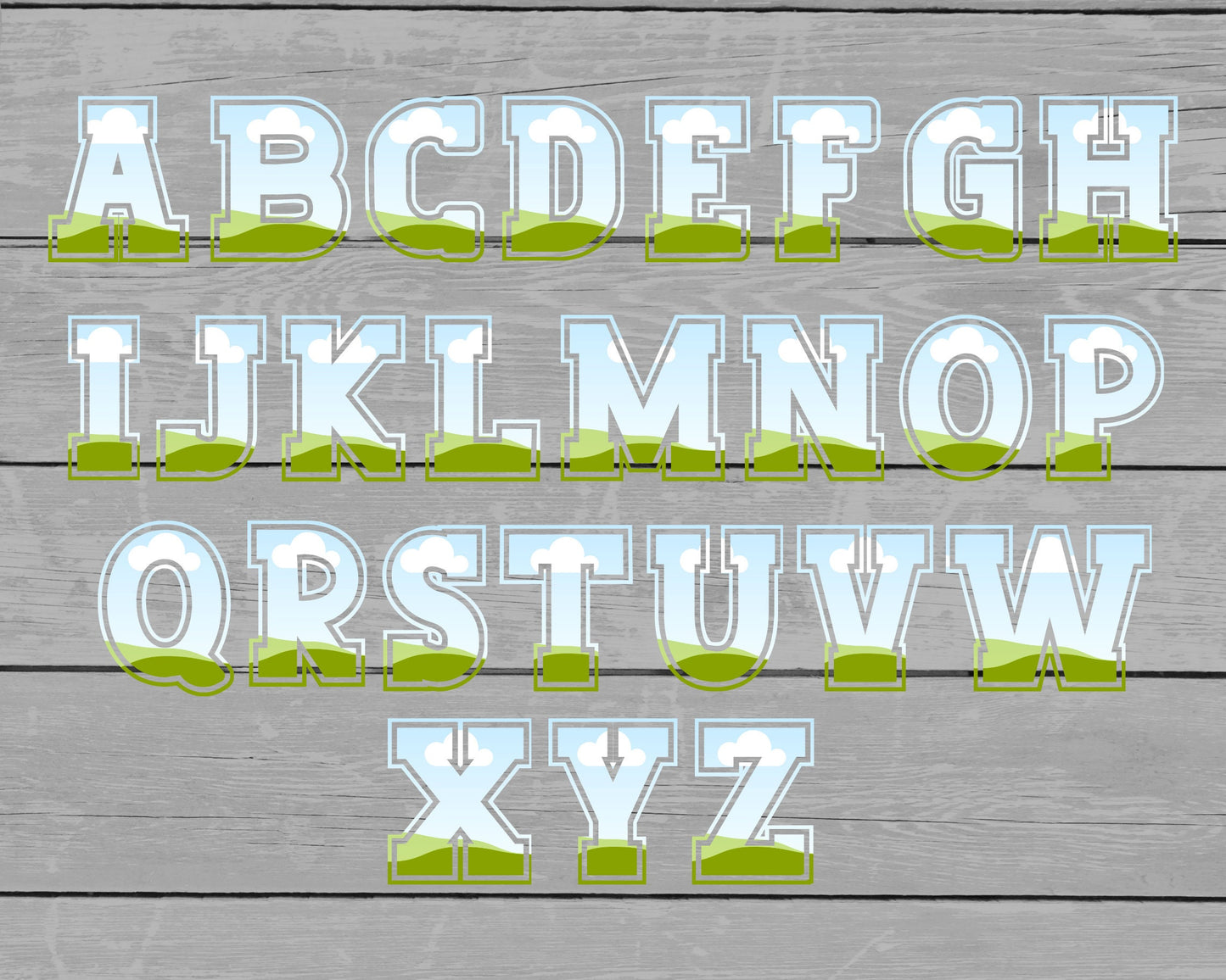 Design Your Own Varsity Alphabet on Canva, Doodle Letters Canva Frames Bundle, Editable Canva Letters Template, Drag and Drop, College Sport