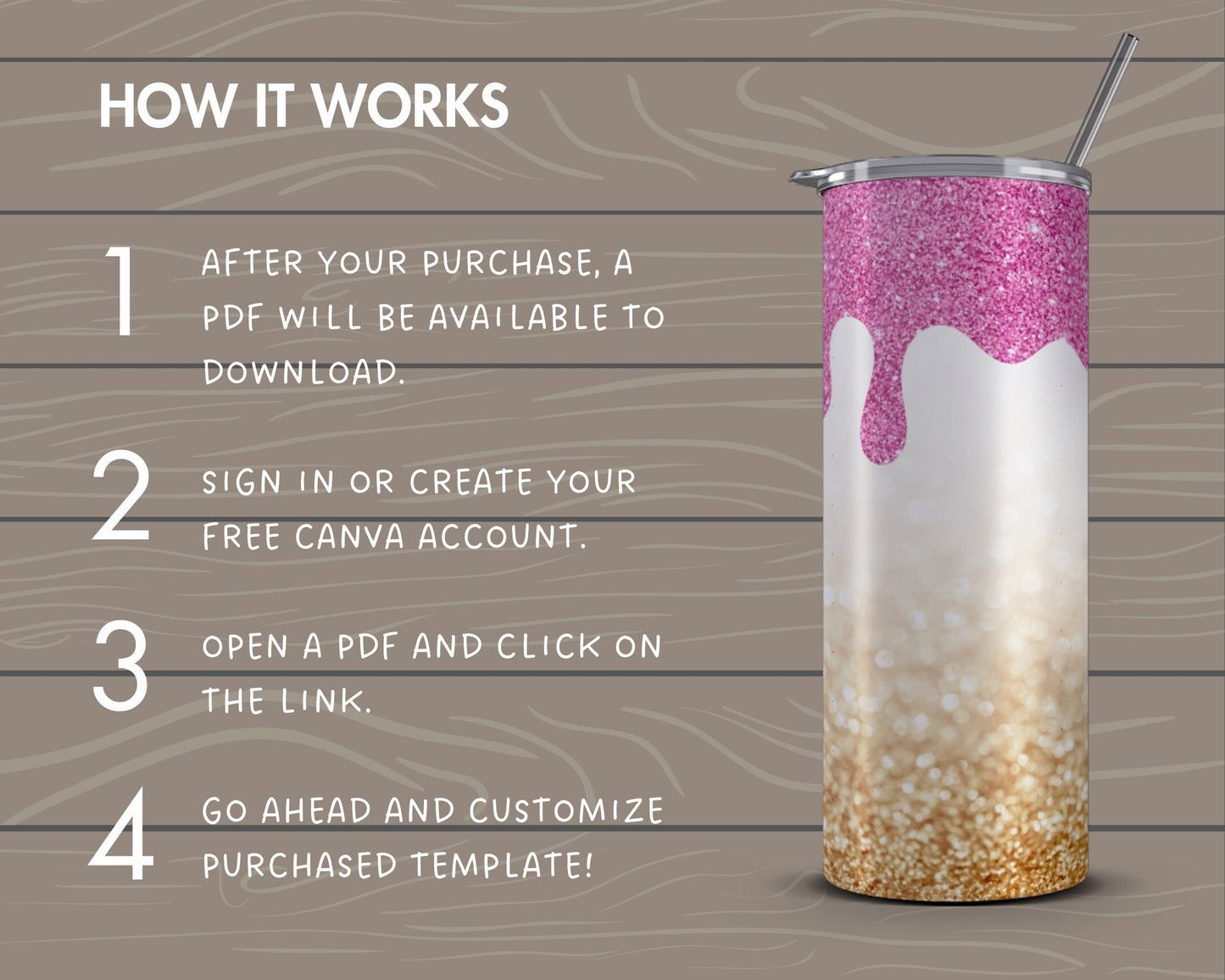 Drip Tumbler Editable Canva Template, Seamless 20oz Skinny Tumbler Wrap, Drag an Drop PNG, Burst Tumbler Template, Straight & Tapered Wrap