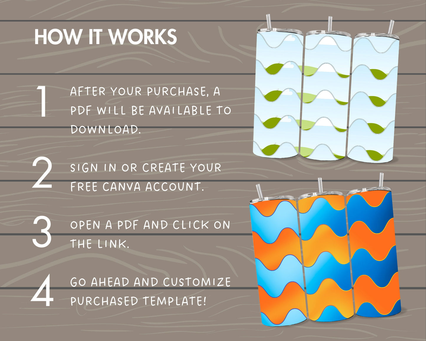 Design Your Own Waves Burst Tumbler Template, 20oz Straight Skinny Tumbler Canva Template, Drag and Drop, Wavy Seamless Tumbler Wrap