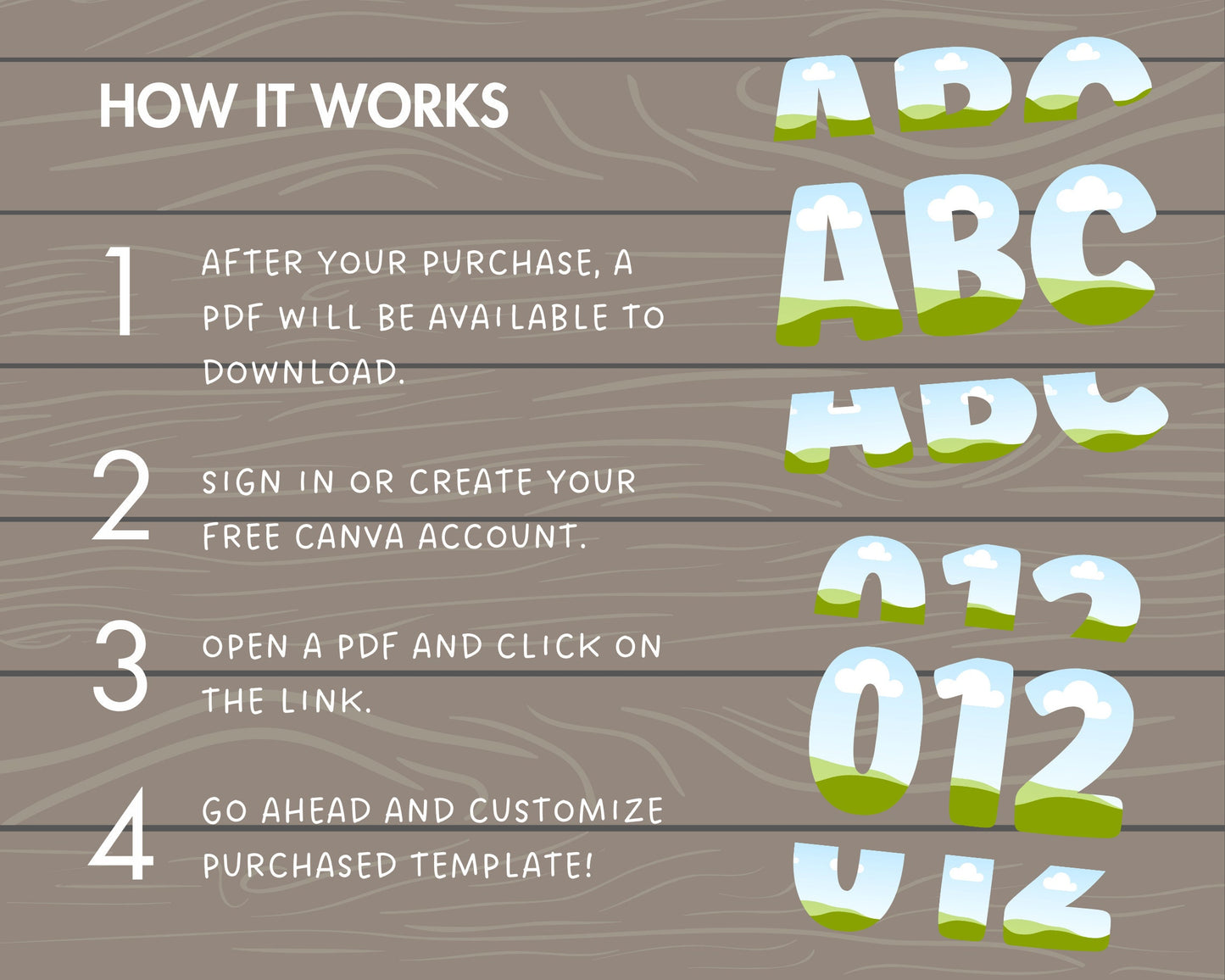 Split Canva Alphabet, Stencil Letters and Numbers, Drag and Drop, Canva Frames Bundle, DIY Letters Frames Canva, Stacked Canva Letters