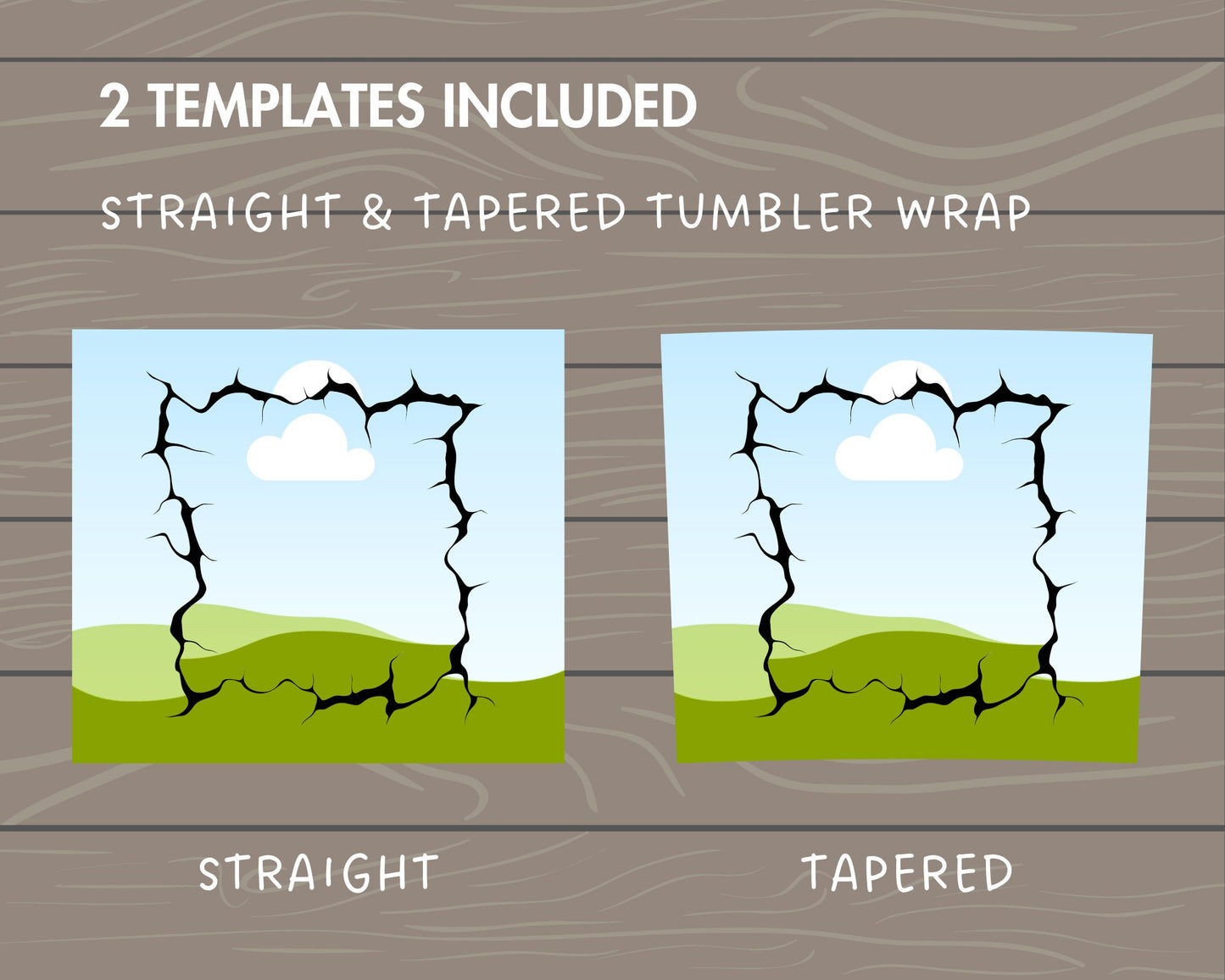 Cracked Tumbler Editable Canva Template, 20oz Skinny Tumbler Wrap, Drag an Drop, Burst Tumbler Template, Straight & Tapered DIY Wrap
