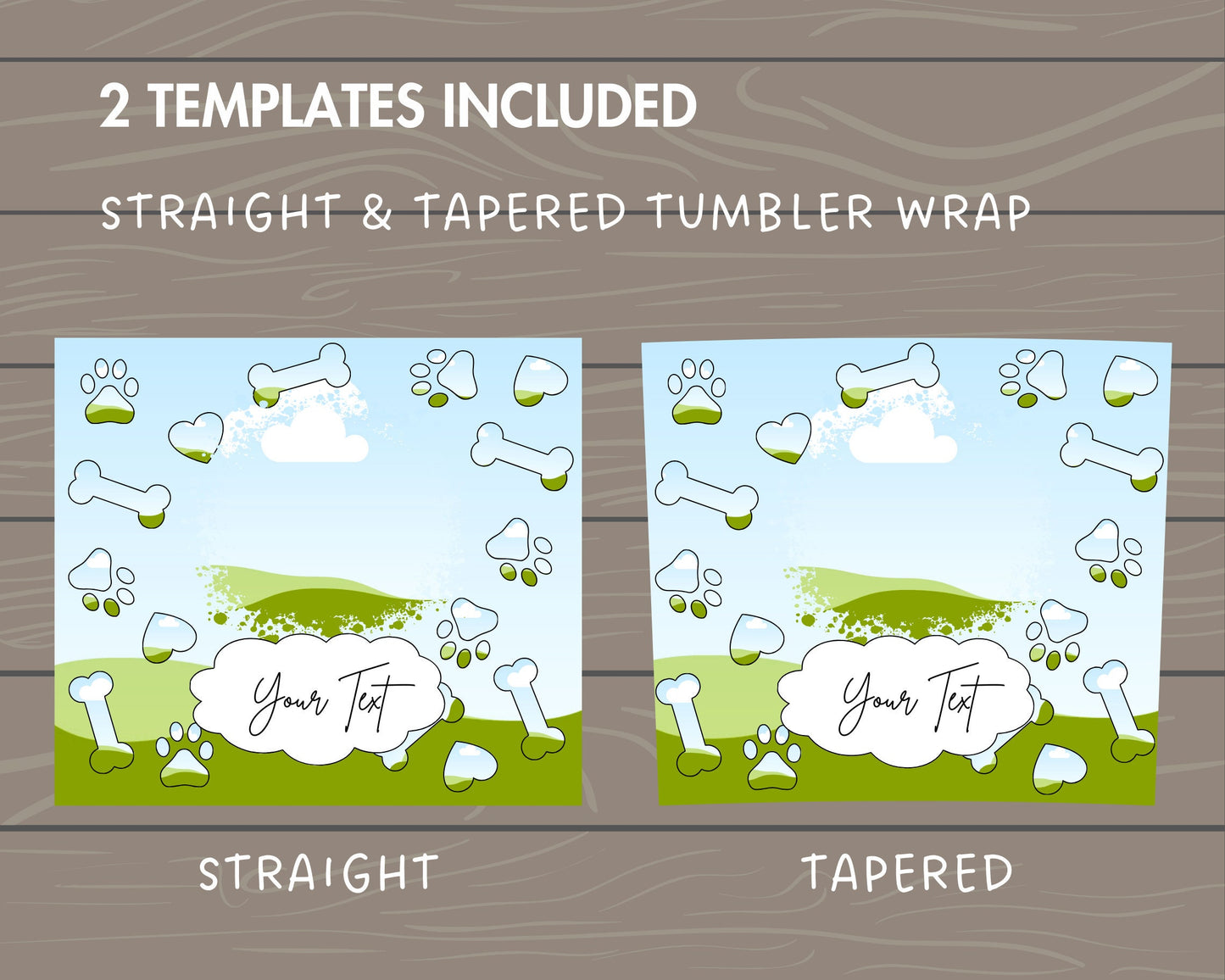 Dog Photo Tumbler Editable Canva Template, 20oz Skinny Tumbler Wrap, Drag an Drop PNG, Burst Tumbler Template, Straight & Tapered DIY Wrap