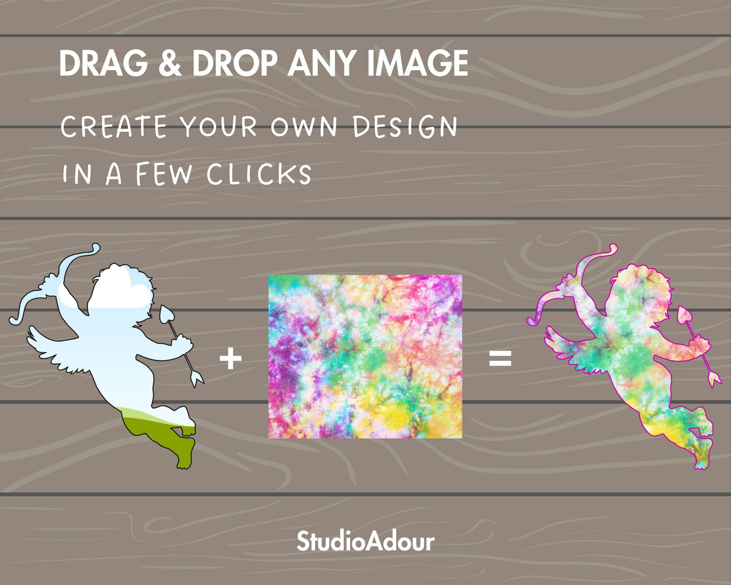 Design Your Own Cupid on Canva, Angel with Bow Canva Template, Drag and Drop Canva Frames, Valetine's Day, Baby Angel, Heart Canva Frames