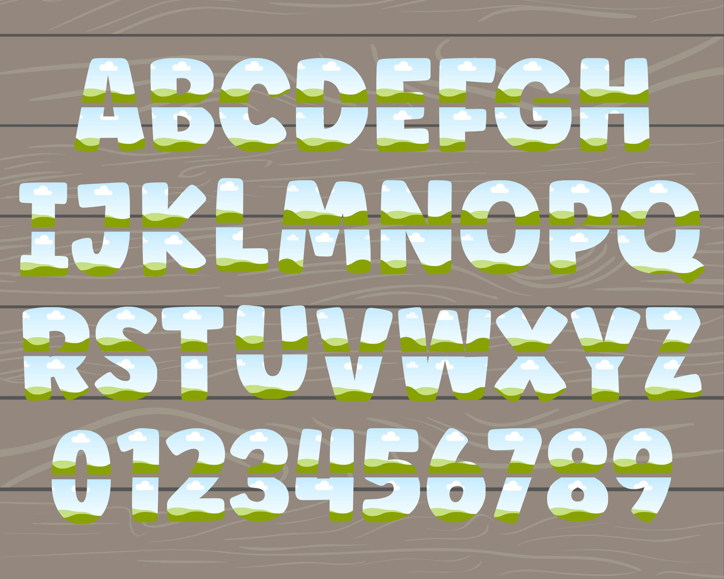 Split Canva Alphabet, Stencil Letters and Numbers, Drag and Drop, Canva Frames Bundle, DIY Letters Frames Canva, Editable Canva Letters