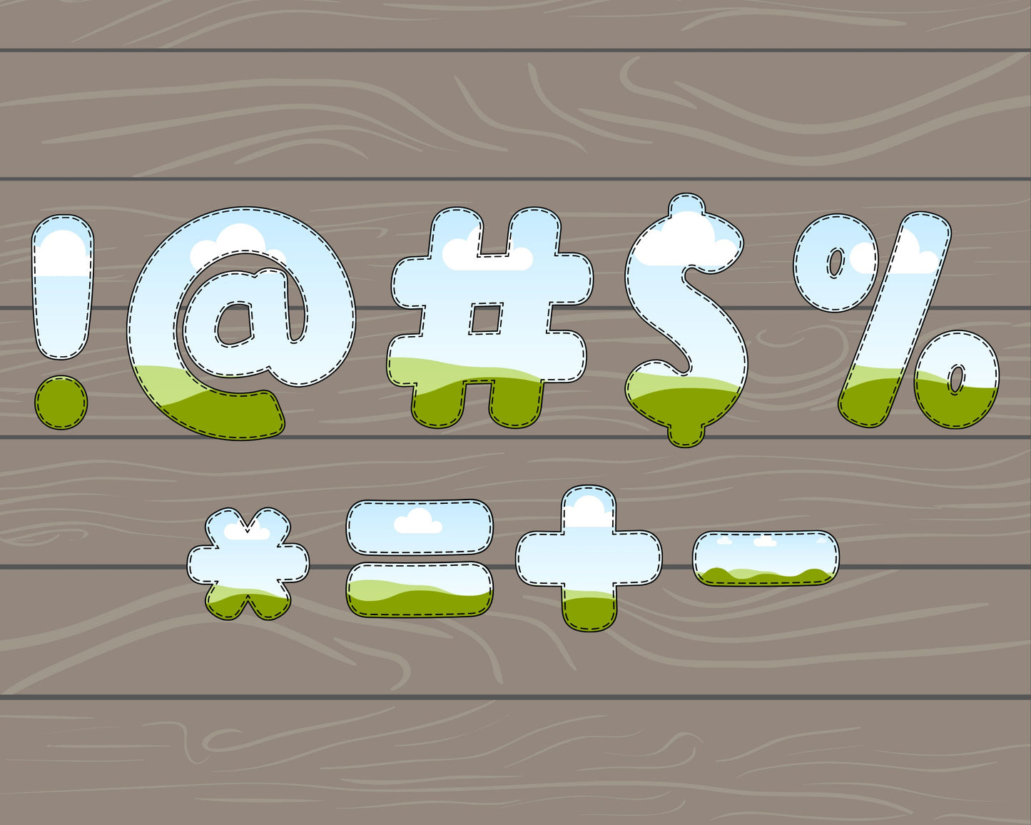 Design Your Own Digital Stitch Alphabet on Canva, Uppercase Doodle Letters, Editable Letters Template, Drag and Drop, Canva Frames Bundle