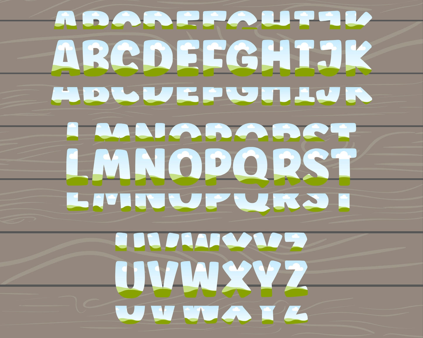 Split Canva Alphabet, Stencil Letters and Numbers, Drag and Drop, Canva Frames Bundle, DIY Letters Frames Canva, Stacked Canva Letters
