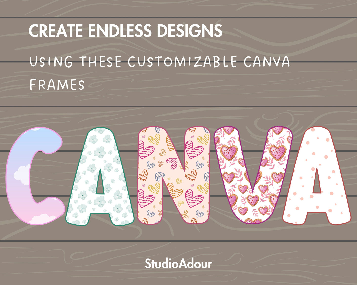 Design Your Own Doodle Letters on Canva, Doodle Alphabet Canva Template, Drag and Drop, Editable Canva Font, Canva Frames Bundle, Letter PNG