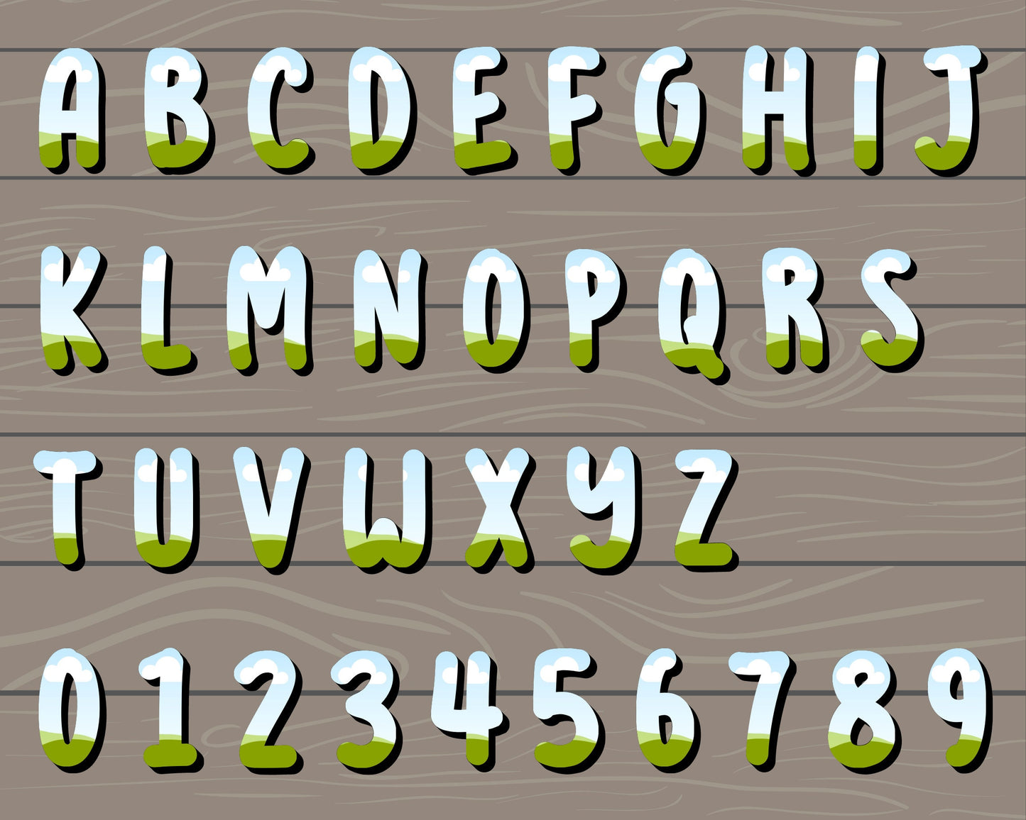 Design Your Own Doodle Letters on Canva, Outline Alphabet Canva Template, Drag and Drop, Shadow Effect Canva Alphabet, Canva Frames Bundle