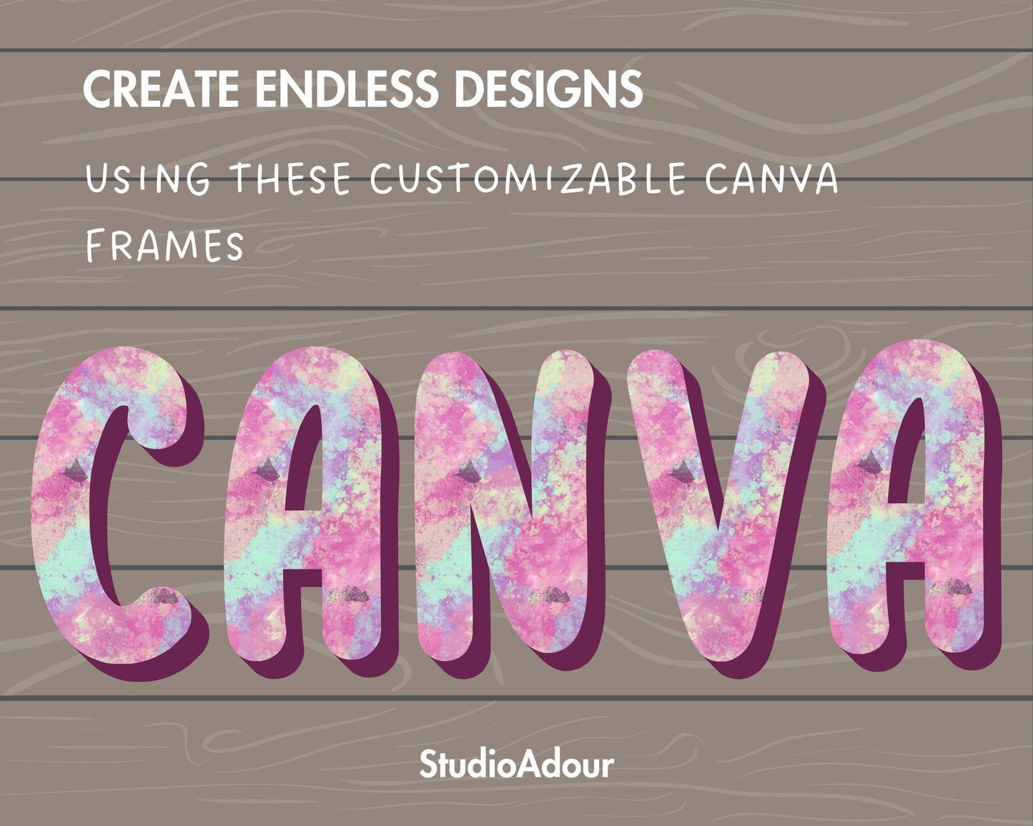Design Your Own Doodle Letters on Canva, Outline Alphabet Canva Template, Drag and Drop, Shadow Effect Canva Alphabet, Canva Frames Bundle