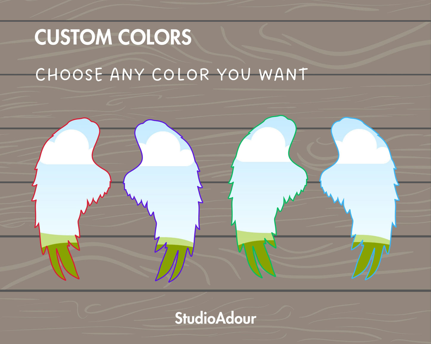 Design Your Own Angel Wings on Canva, Wings Canva Template, Drag and Drop Canva Frames, Wings Canva Frames Bundle, Angel Clipart