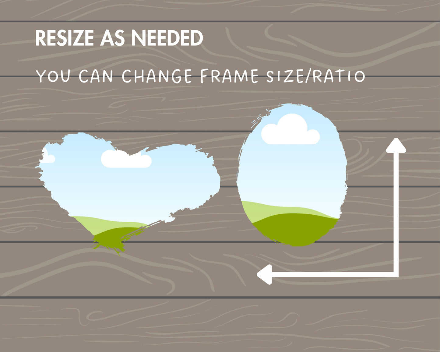 Design Your Own Bleach Effect Canva Frames, Distressed Edge Canva Template, Drag and Drop, Editable Canva Shapes, DIY Brush Stroke Frames